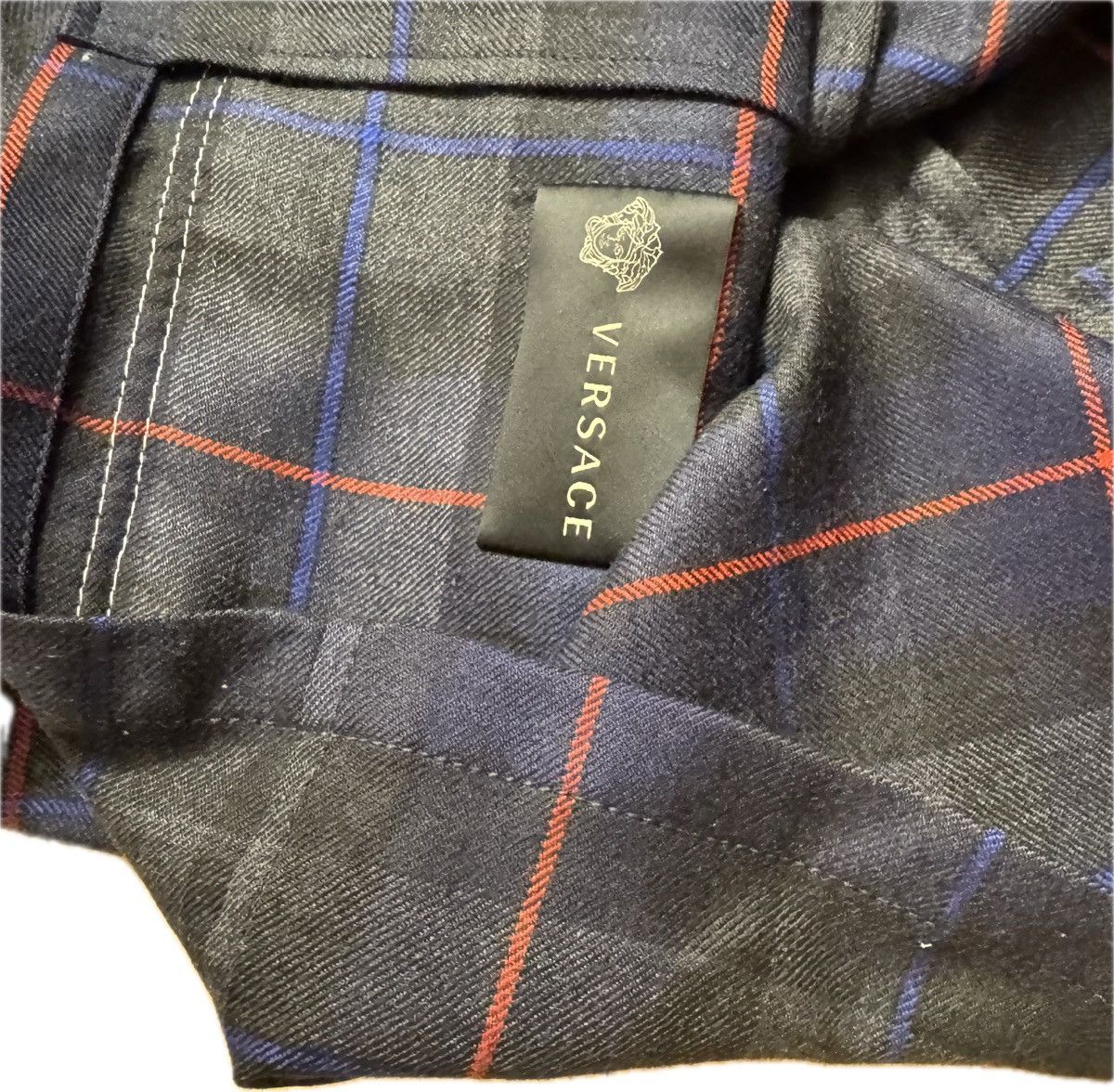 Versace Versace Wool and Leather Button-Up Blazer Size US M / EU 48-50 / 2 - 7 Thumbnail