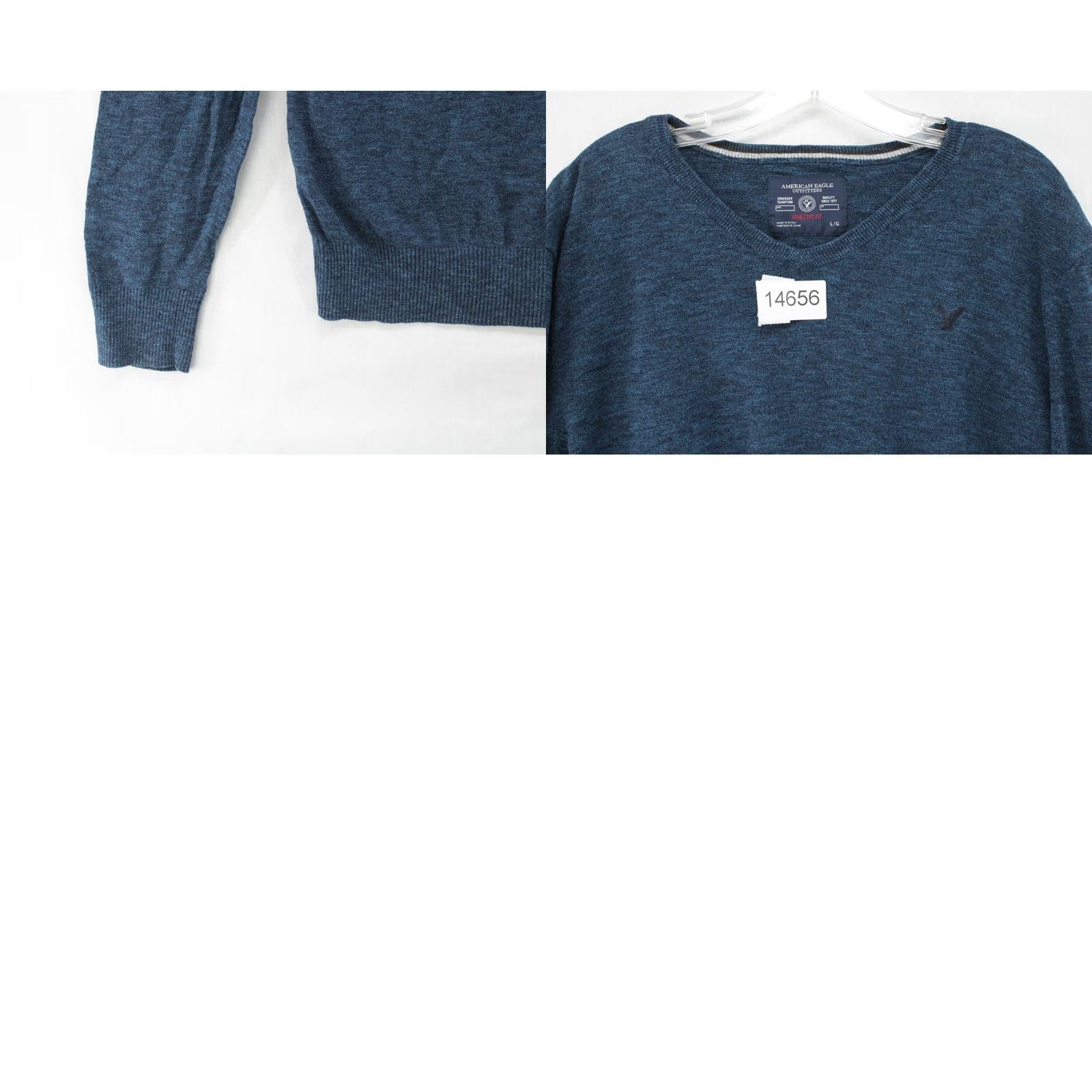 American Eagle Outfitters VINTAGE American Eagle Outfitters Sweater Mens Large Blue V-Neck Athletic Fit Pullover Modern Size US L / EU 52-54 / 3 - 8 Thumbnail