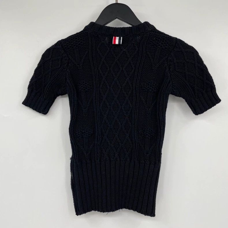 Thom Browne Thom browne Thick line swing button knitted short sleeves 2 Size XS / US 0-2 / IT 36-38 - 2 Thumbnail