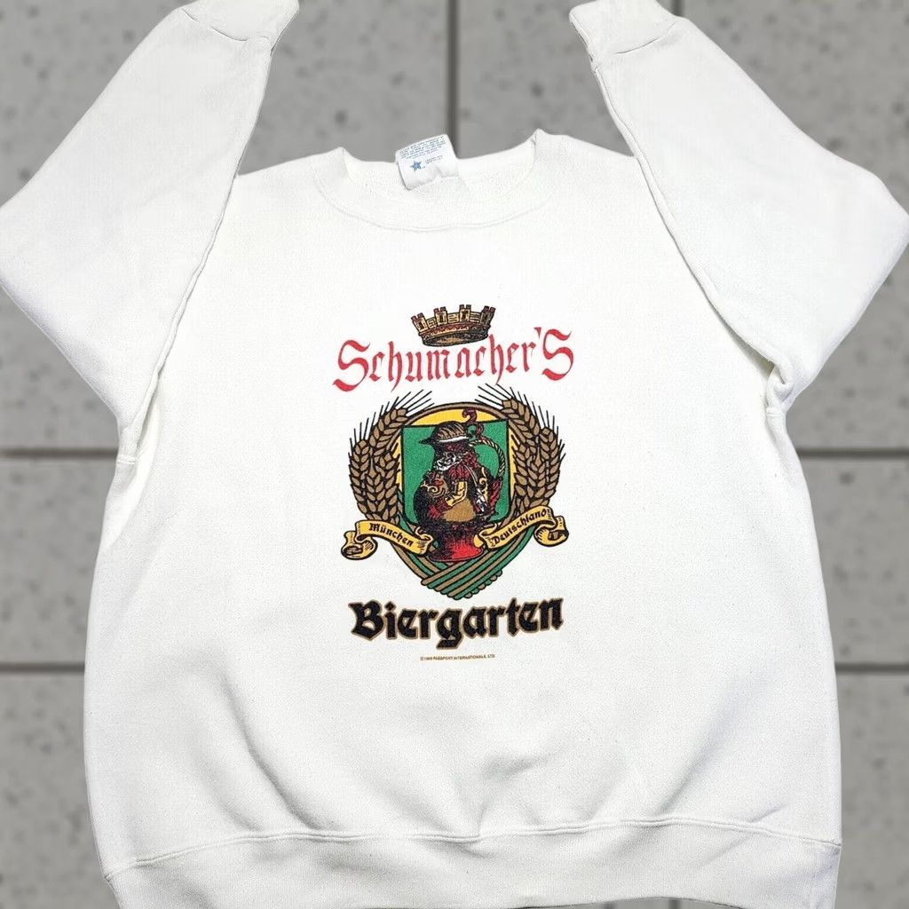 Vintage VINTAGE Schumacher's Biergarten Munich Germany Crewneck Sweatshirt Men L Size US L / EU 52-54 / 3 - 1 Thumbnail