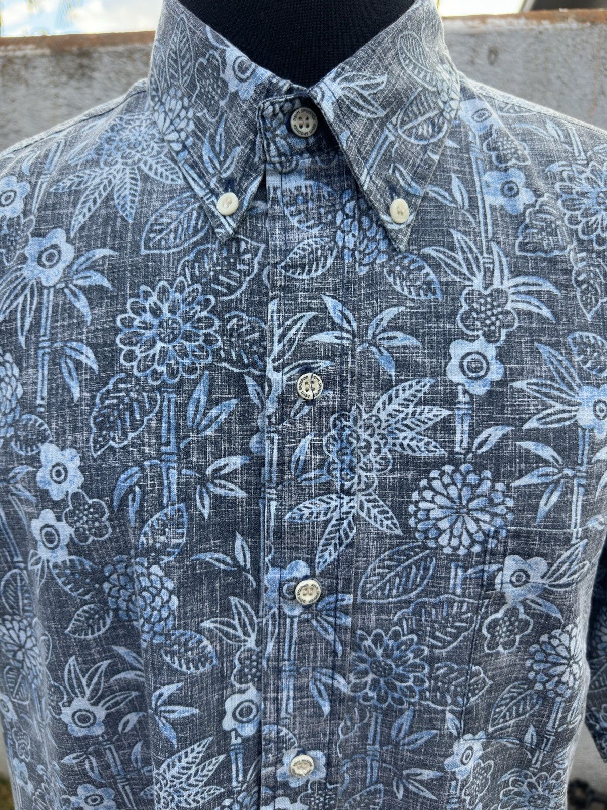 Reyn Spooner PreOwned Reyn Spooner Classic Blue Hawaiian Shirt Men's L Size US L / EU 52-54 / 3 - 3 Thumbnail