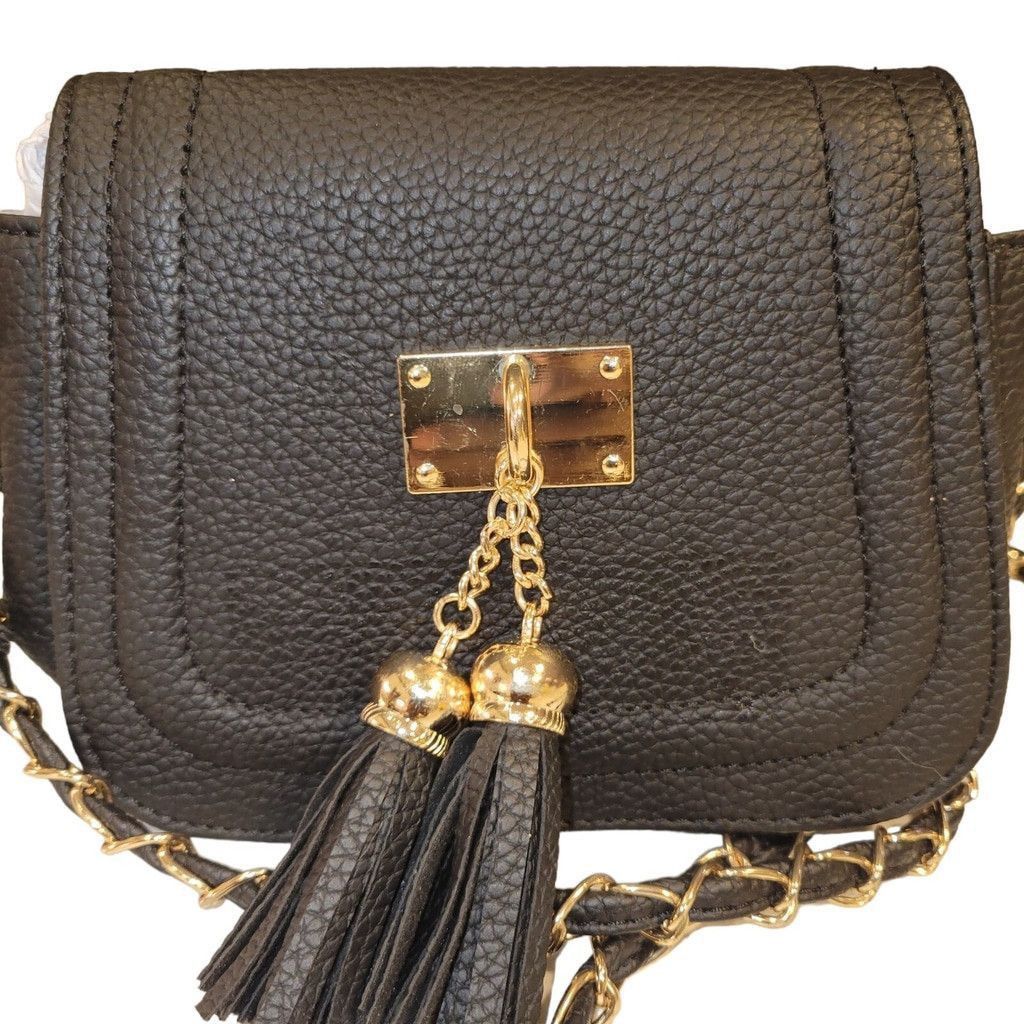 Giani Bernini Giani Bernini Mini Faux-Leather Crossbody Black Bag Women's Size ONE SIZE - 4 Thumbnail