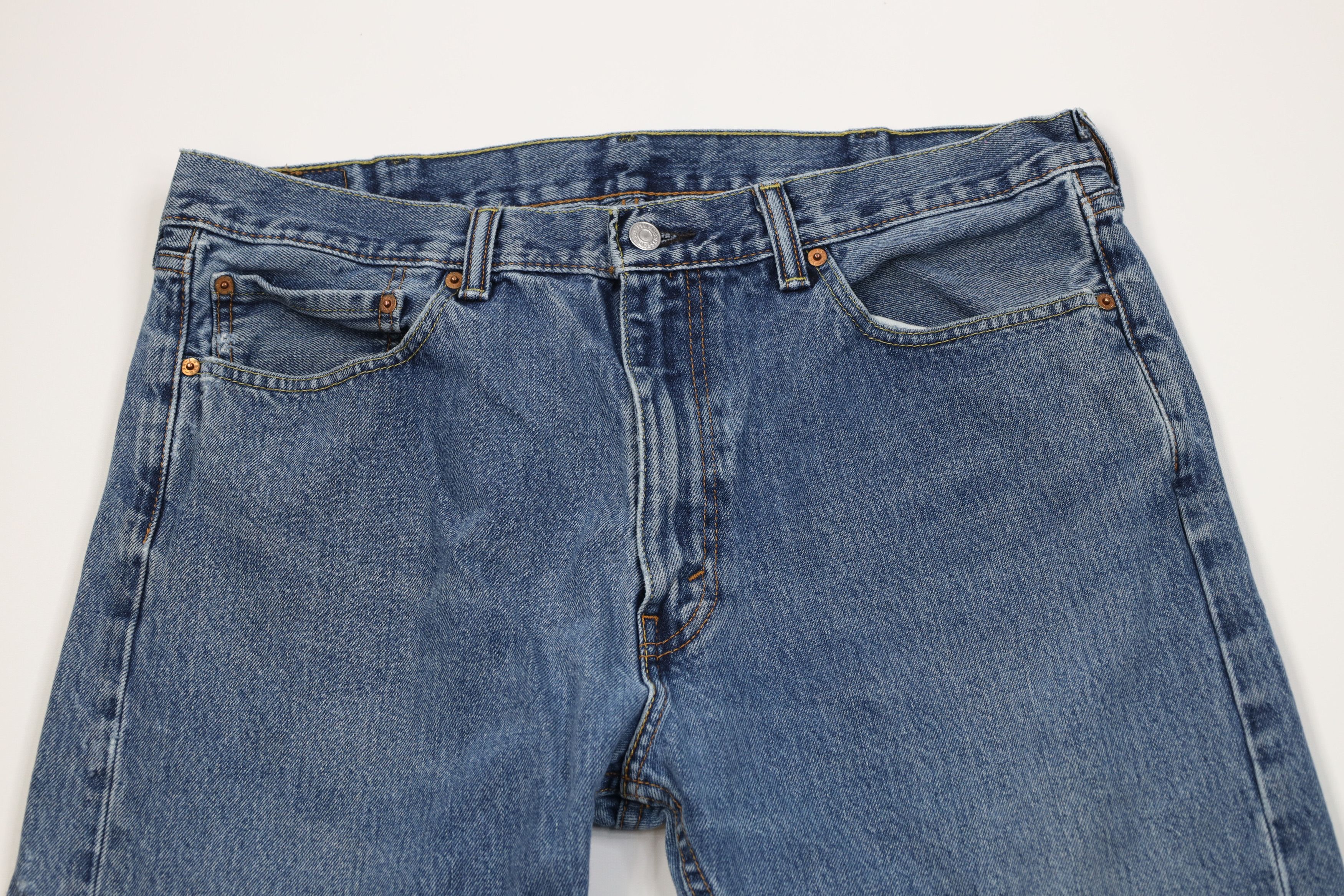 Levi's Vintage Y2K Levis 505 Fit Straight Leg Denim Jeans Blue Size US 38 / EU 54 - 2 Thumbnail