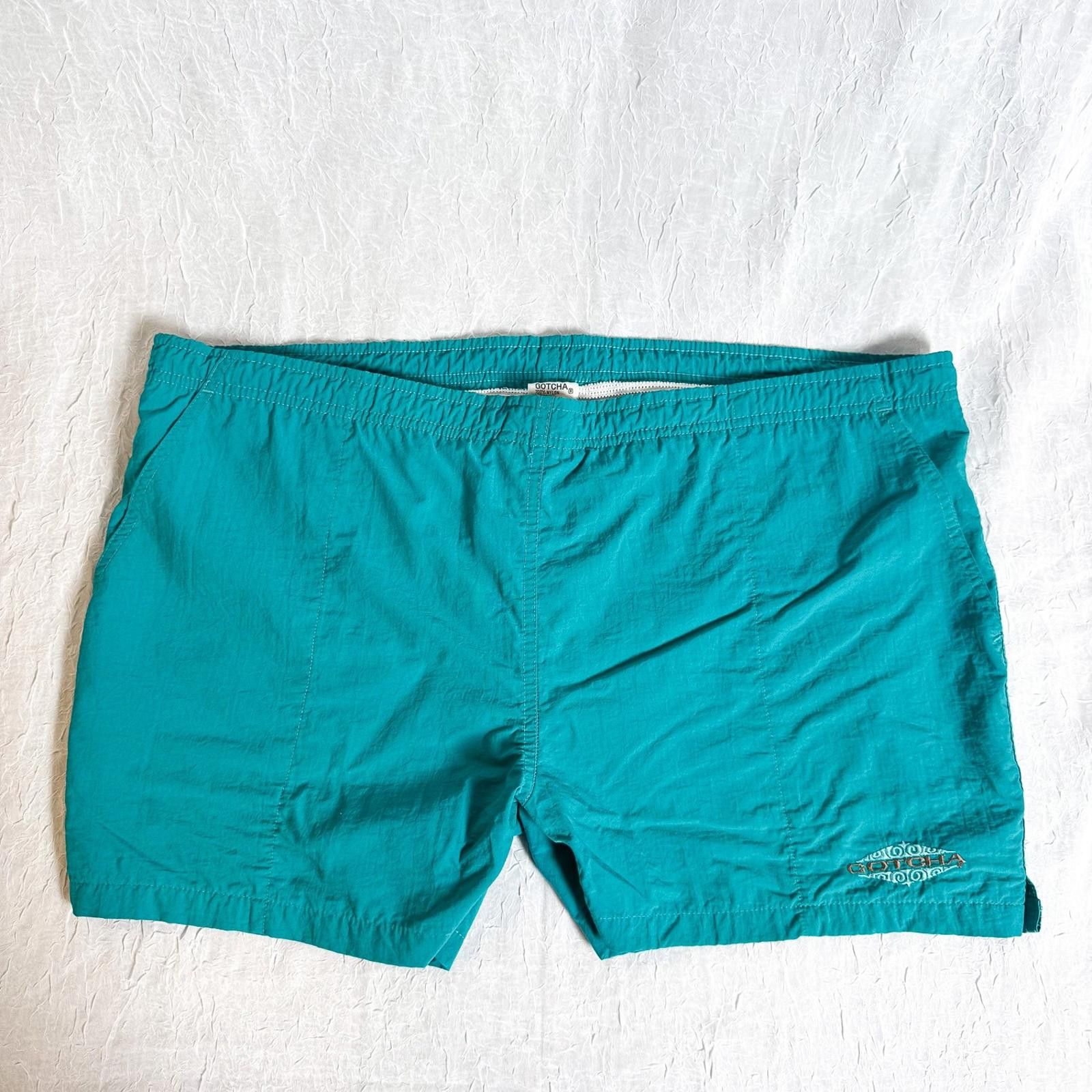 Gotcha Vtg Gotcha Shorts Mens 32 Teal Nylon Swim Skate Mesh Lined Size US 32 / EU 48 - 1 Thumbnail