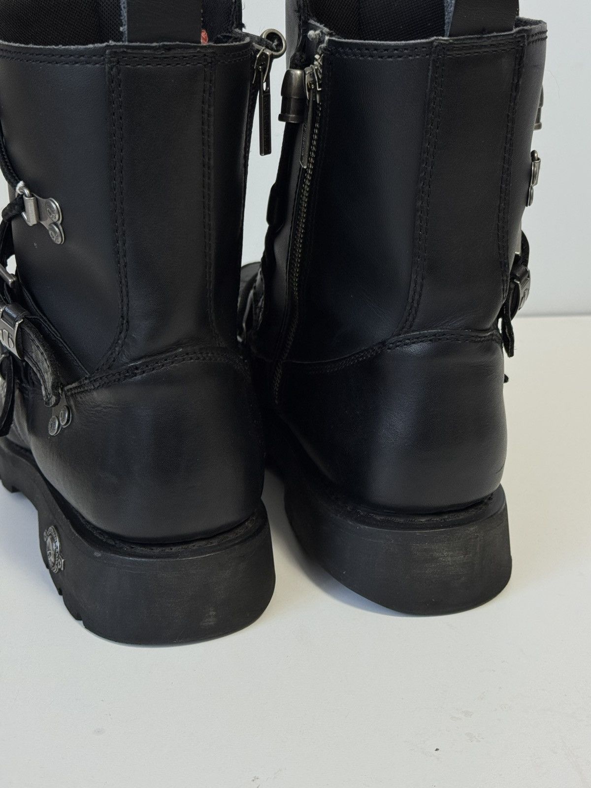 Harley Davidson Harley-Davidson D94167 Distortion Skull Leather Motorcycle Size US 13 / EU 46 - 7 Thumbnail