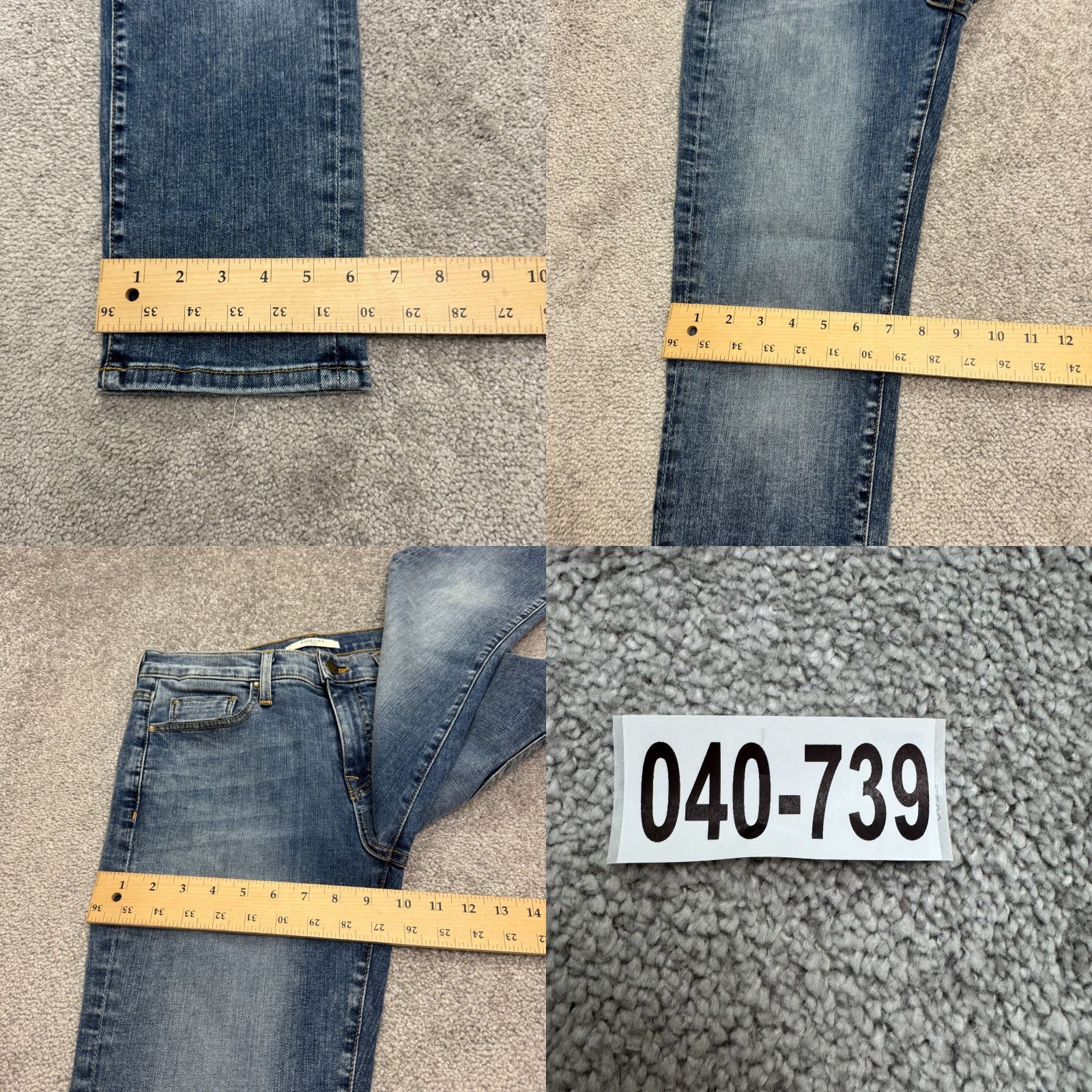 Vintage Fidelity Denim AXL Crop Girlfriend Jeans Womens 27 Blue Denim Stretch Medium Cropped 5-Pocket City Outdoor Vintage No WOMENS Size 27" / US 4 / IT 40 - 10 Thumbnail