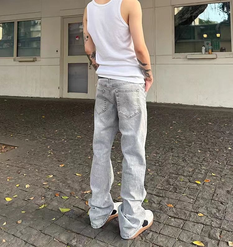 Japanese Brand × Jean Vintage street washed and aged casual micro flare jeans Size US 34 / EU 50 - 5 Thumbnail