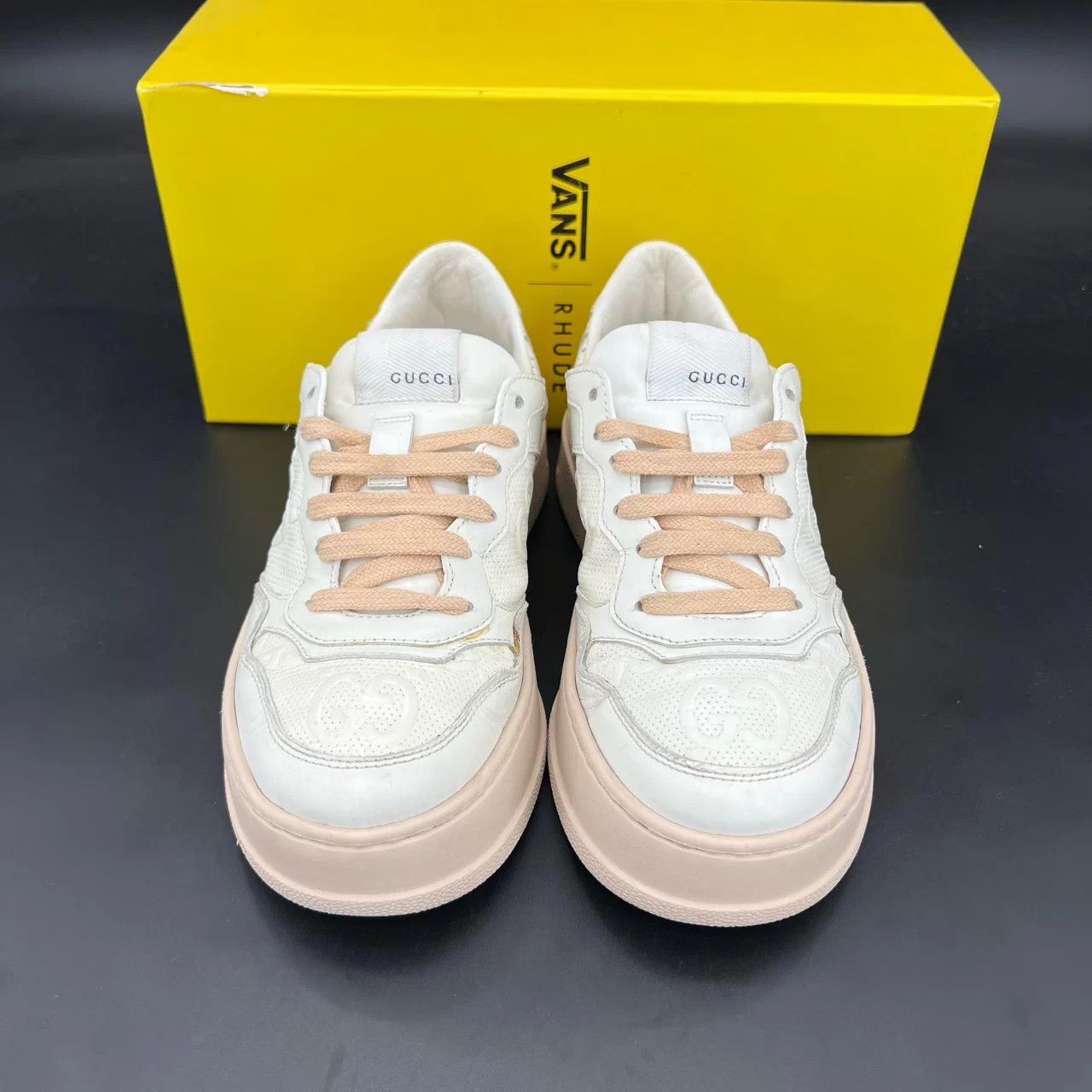 Gucci Gucci Rhyton White & Brown Sneakers Women's 36.5 Size US 6.5 / IT 36.5 - 6 Thumbnail