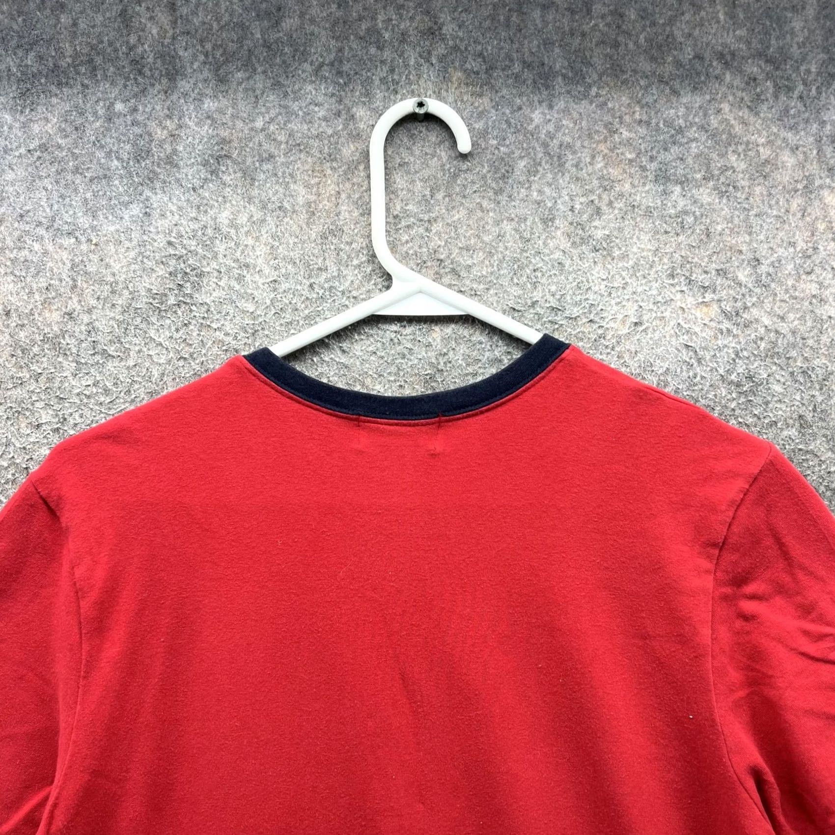 Ralph Lauren Polo Jeans Ralph Lauren Dress Shirt Womens XL Red V Neck 1967 Logo Graphic Tee Shirt Dress Ladies XL Red Polo Jeans Co. RL 1967 Logo Size XL / US 12-14 / IT 48-50 - 6 Thumbnail