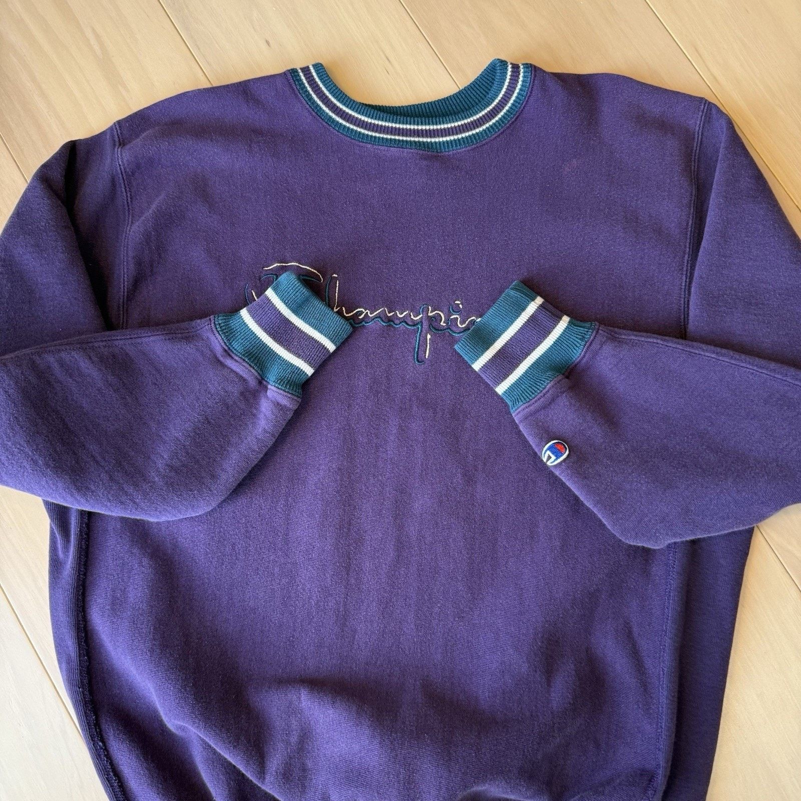 Champion Vintage Champion Reverse Weave Sweatshirt XL Purple 90s Size US XL / EU 56 / 4 - 5 Thumbnail