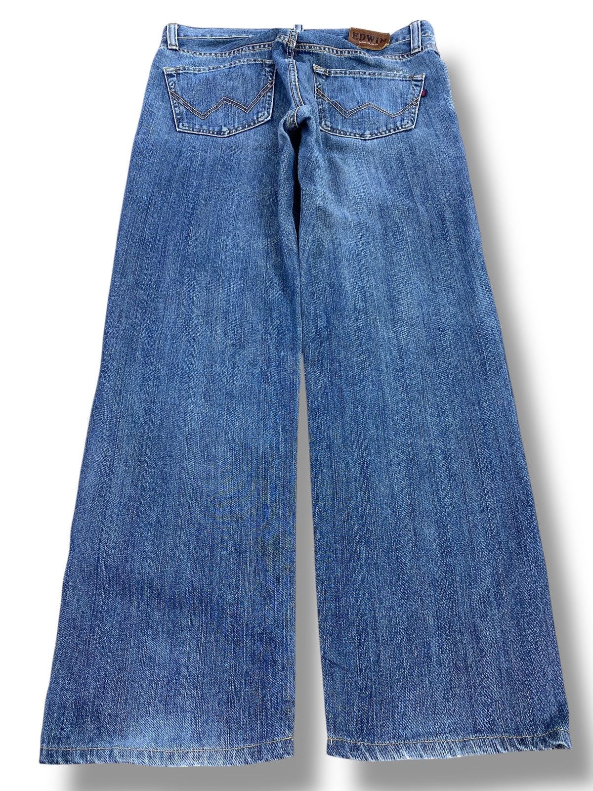 Edwin Edwin Blue Wash Straight Leg Style Jeans Size US 33 - 3 Thumbnail