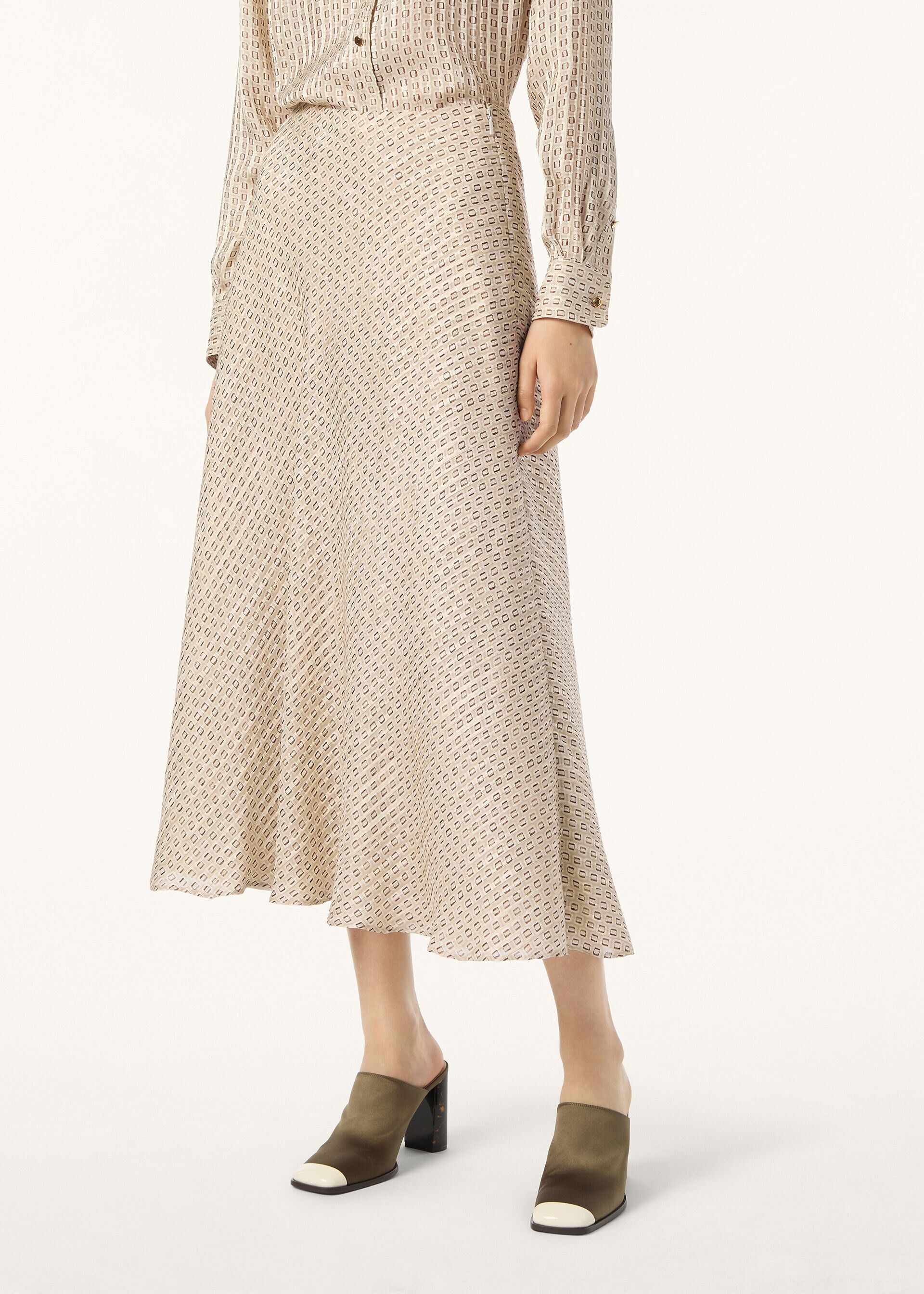 Loro Piana os11x0426 FAQ5894 Erika Skirt in Ivory/Brown Size 26" / US 2 / IT 38 - 4 Thumbnail