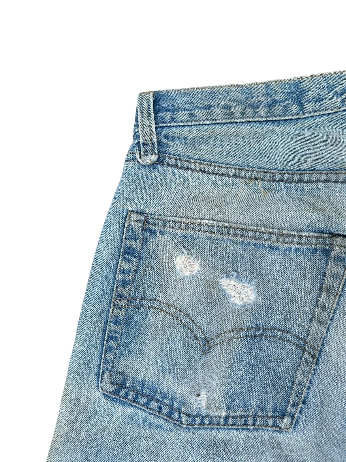 Kapital 80's THRASHED Levis 6 Selvedge Distressed Dirty Denim Jeans Size US 30 / EU 46 - 13 Thumbnail