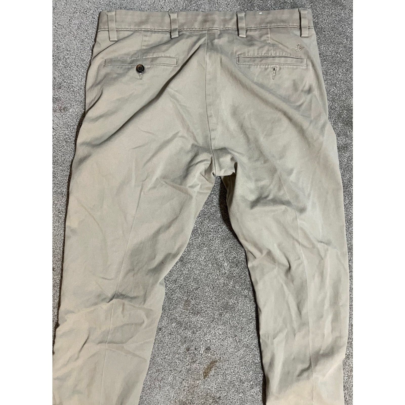 Dockers DOCKERS Mens Slim Fit Chino Pants Beige 32x32 (Casual) Cotton Stretch Front Flat Regular Size 32 Inseam 32 Mens Size US 32 / EU 48 - 4 Thumbnail