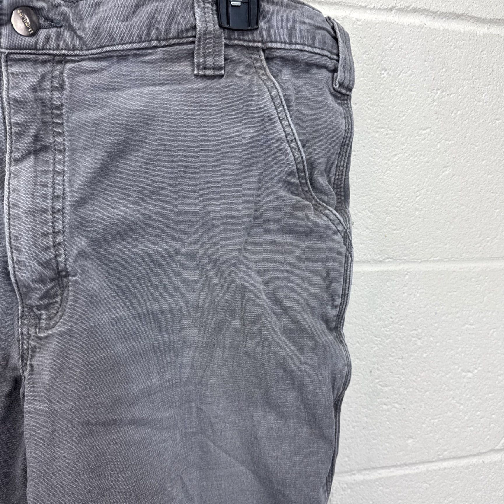 Carhartt Carhartt Mens 38x32 Relaxed Fit Gray Rugged Flex Work Pants 102291-039 Size US 38 / EU 54 - 3 Thumbnail