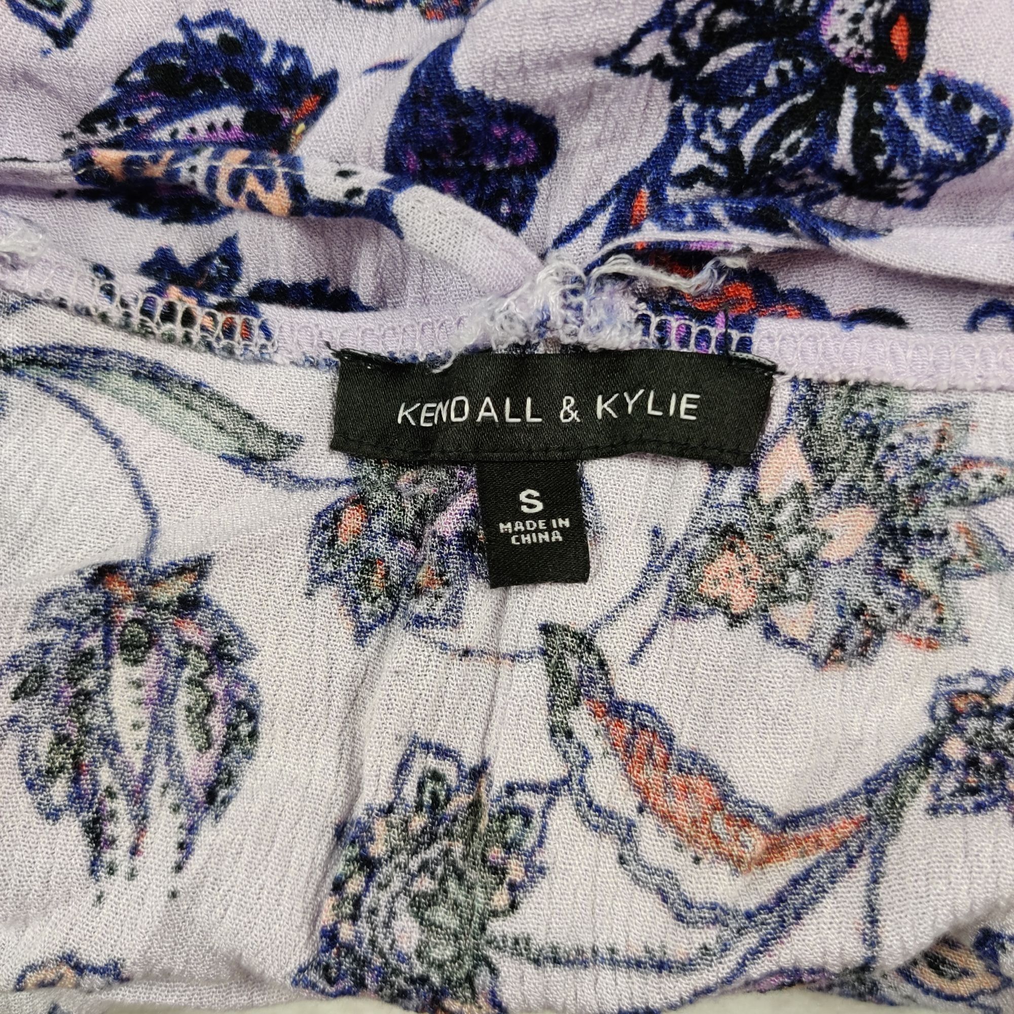 Other Kendall & Kylie Cami Tank Top Shorts Set S Purple Floral Coq Size S / US 4 / IT 40 - 3 Thumbnail