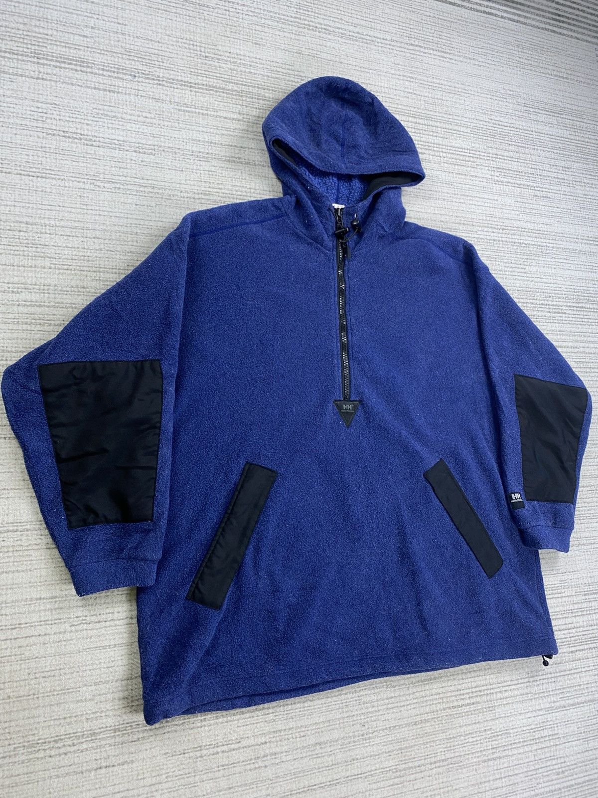 Helly Hansen × Japanese Brand × Vintage Vtg 90s Helly Hansen Nice Half Zipper Fleece Hoodie Jacket Size US XL / EU 56 / 4 - 3 Thumbnail