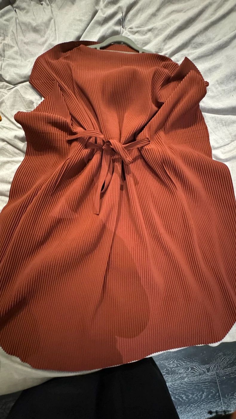 Issey Miyake Issey Miyake size:one size Jujube red pleated dress Size XS / US 0-2 / IT 36-38 - 3 Thumbnail
