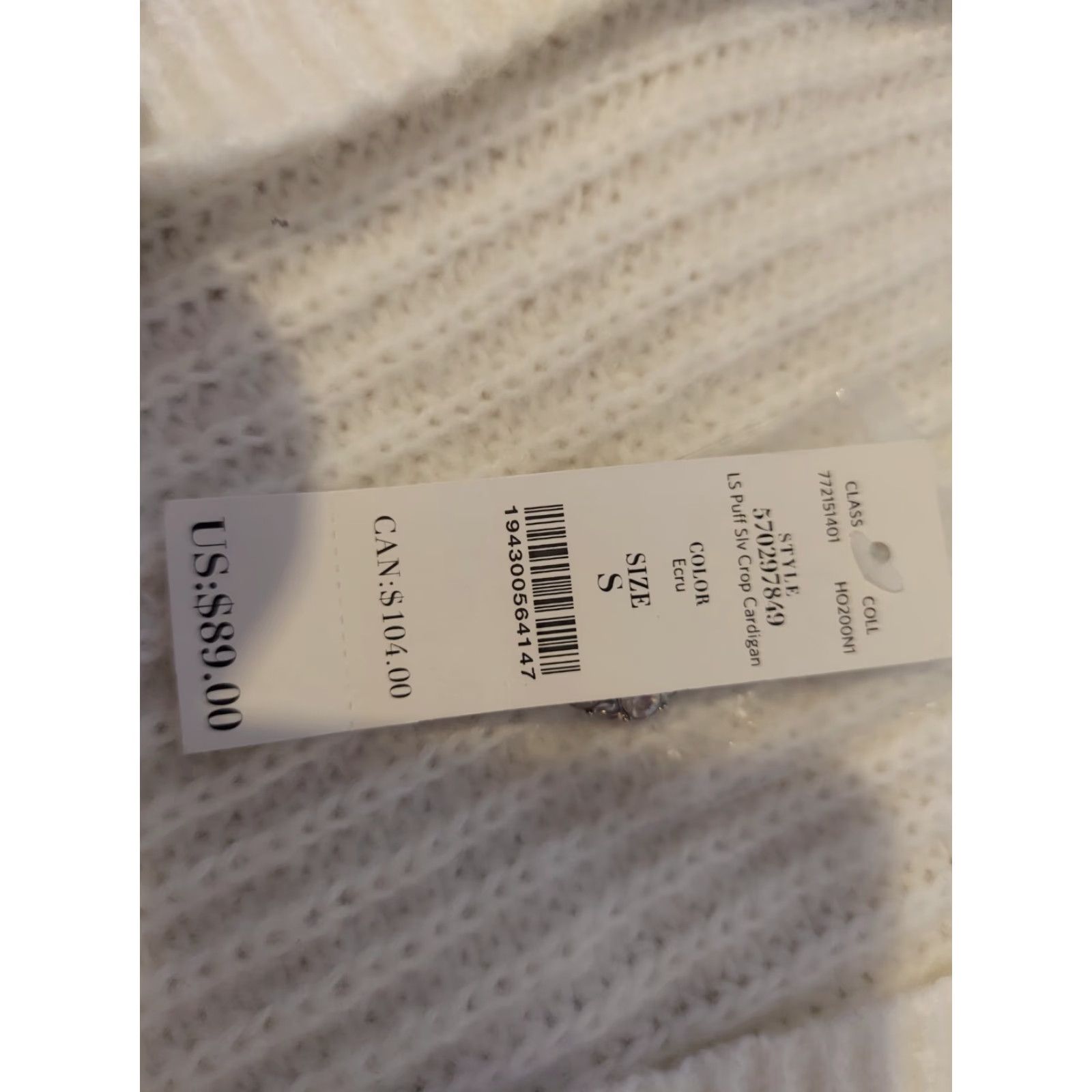 White House Black Market Womens White House Black Market Cardigan Jacket Sweater S Small White Size S / US 4 / IT 40 - 4 Thumbnail