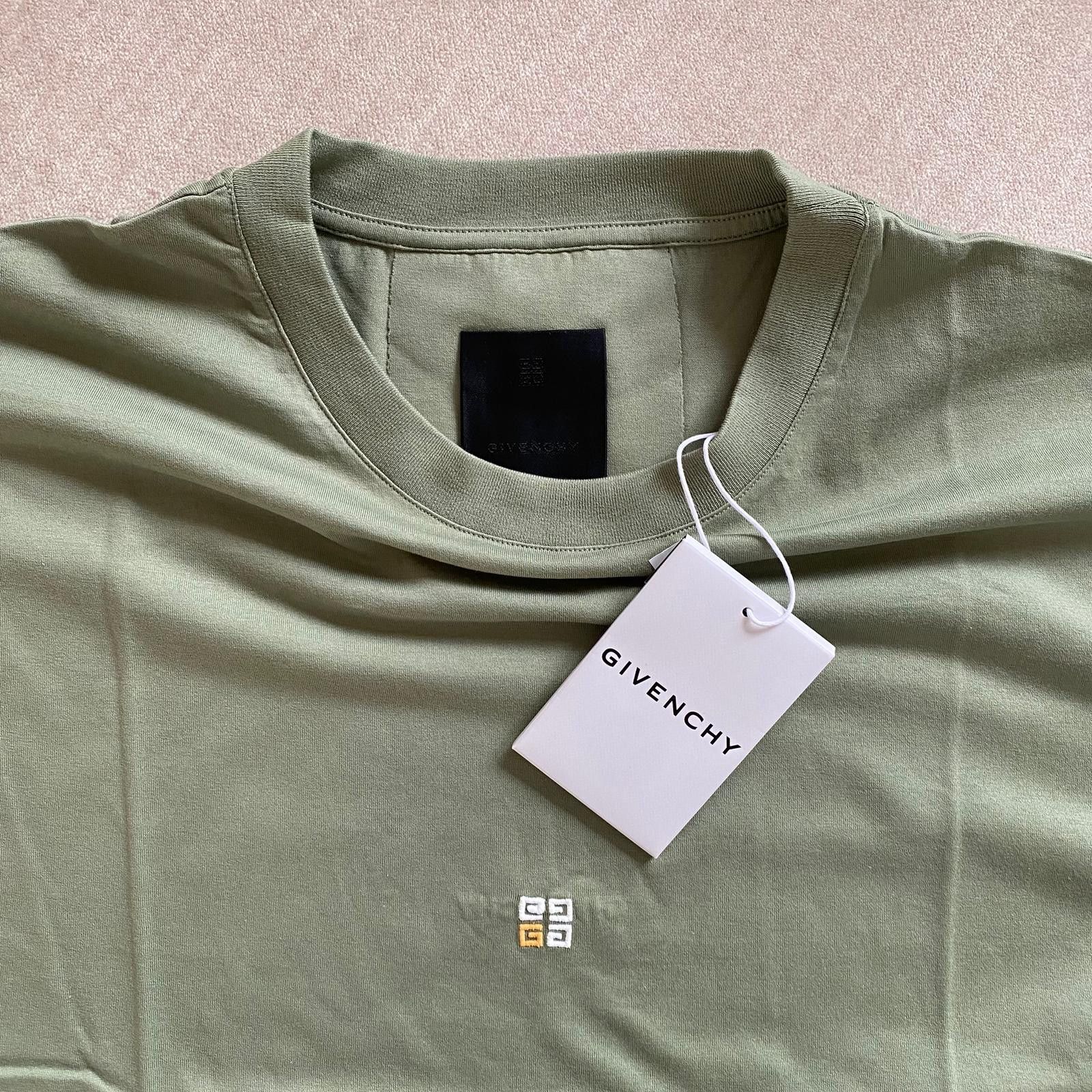 Givenchy Green Embroidered 4G Logo Oversized T-Shirt Size US XL / EU 56 / 4 - 5 Thumbnail