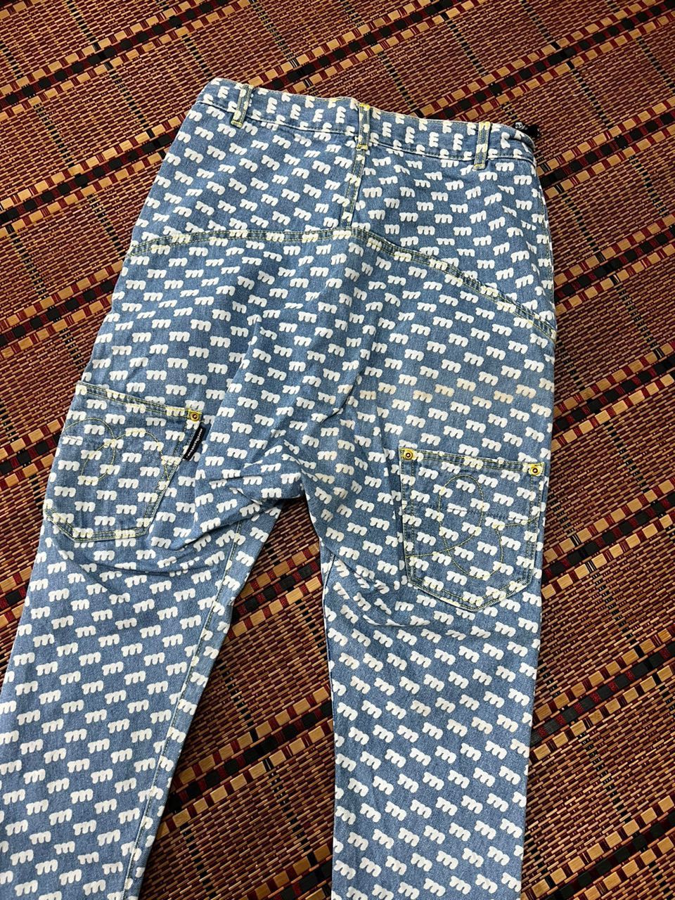 Issey Miyake × mercibeaucoup Issey Miyake Mercibeaucop Full Print Denim Jeans Size US 29 - 14 Thumbnail