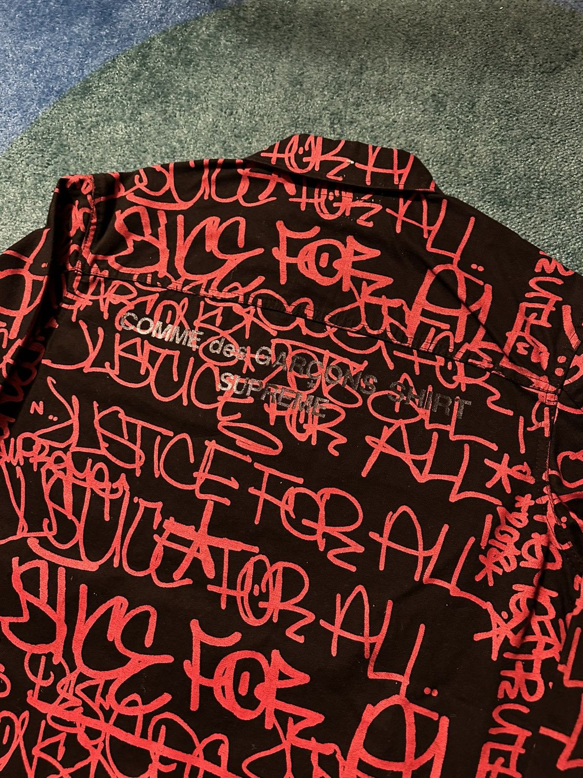 Comme des Garcons SHIRT × Supreme Supreme Comme Des Garçons Shirt Printed Canvas Chore Coat Size US L / EU 52-54 / 3 - 7 Thumbnail