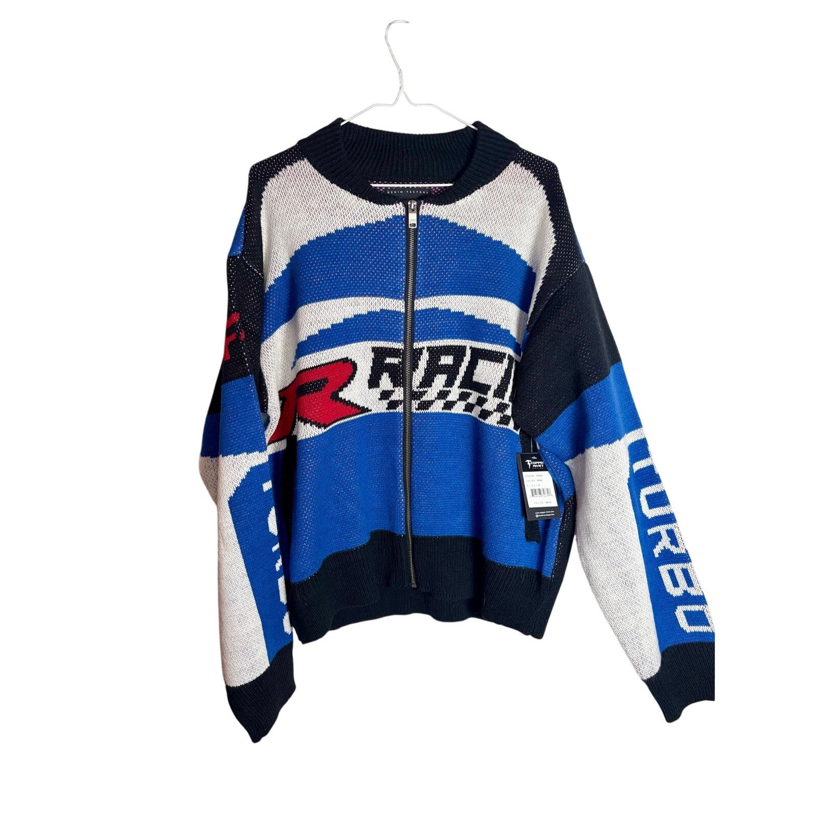 Other NWT Racing Zip-Up Sweater by Copper Rivet, Sz. M Size US M / EU 48-50 / 2 - 1 Thumbnail