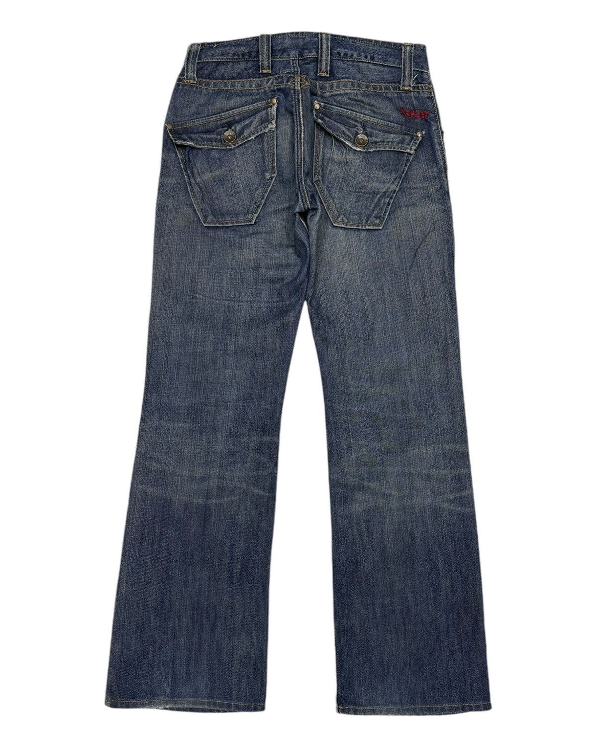 Japanese Brand Vintage Avant Garde Style Replay Flared Denim Jeans Size 28" / US 6 / IT 42 - 8 Thumbnail