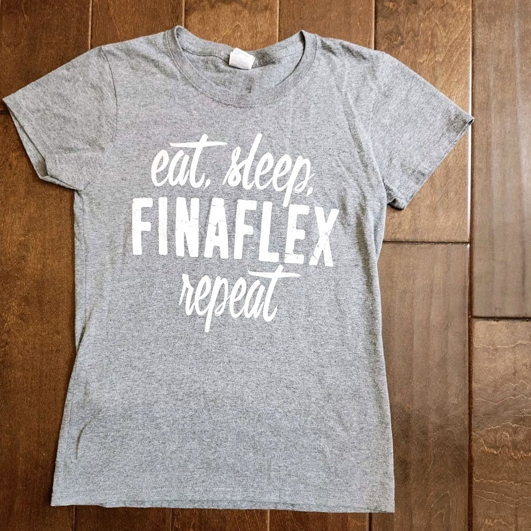 Vintage Repeat Shirt Womens S Gray Finaflex Women Eat Sleep Sexy Flex Top Size Size S / US 4 / IT 40 - 2 Thumbnail