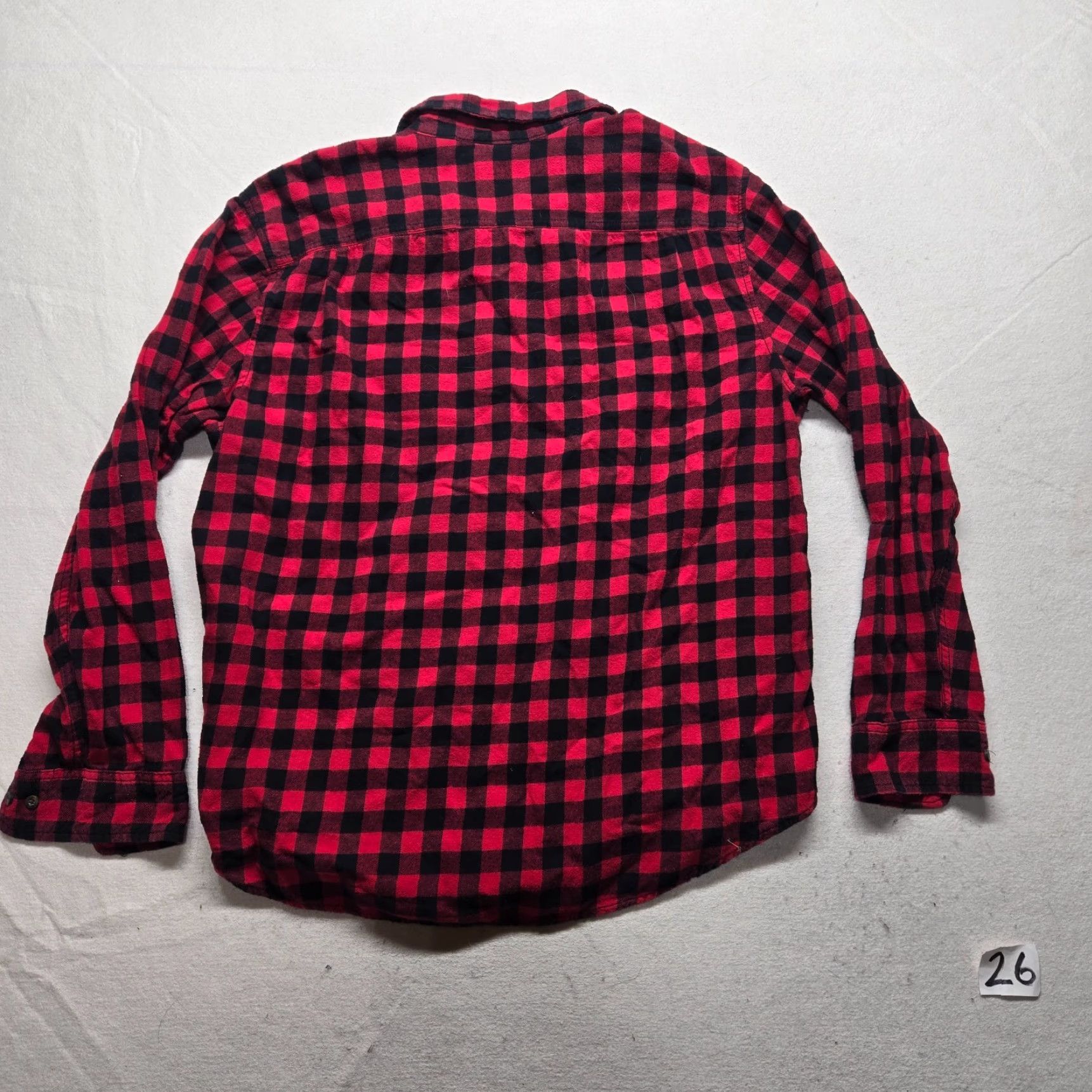 Faded Glory VINTAGE FADED GLORY Shirt Men XL Red Black Buffalo Plaid Flannel Button-Up Collared Pocketed Grunge 90s Mens Size US XL / EU 56 / 4 - 7 Thumbnail