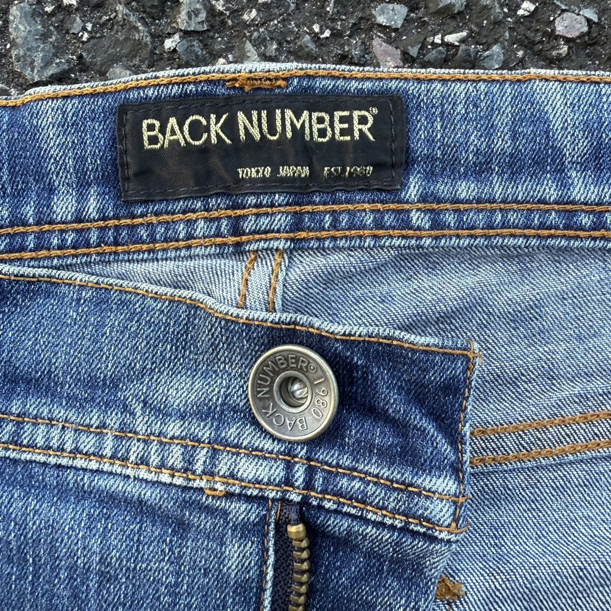 Japanese Brand VINTAGE BACK NUMBER RIPPED FADED JEAN DENIM PANTS Size US 31 - 9 Thumbnail
