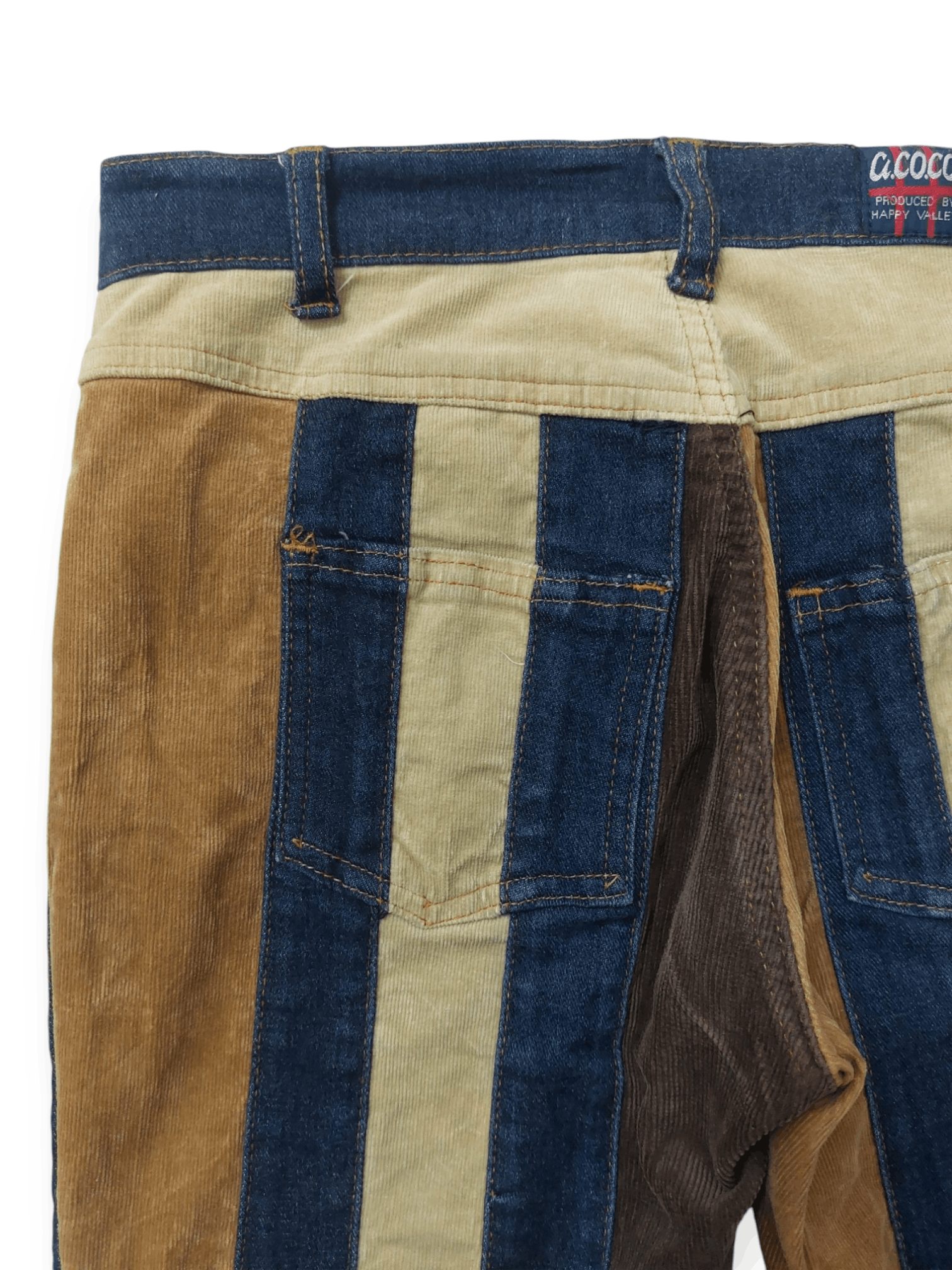 Vintage 🔥Super Flare Japan A.CO.CO Multi Stripe Jeans Size 26" / US 2 / IT 38 - 14 Thumbnail