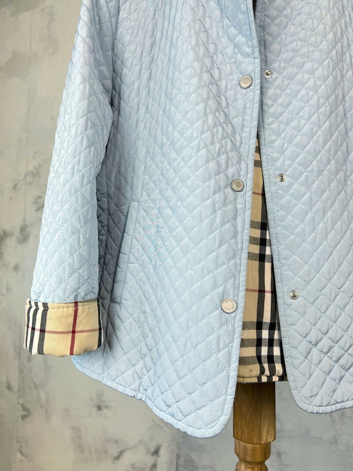 Burberry Burberry Blue Nova Check Quilted Jacket Size S - M 48 Size M / US 6-8 / IT 42-44 - 4 Thumbnail