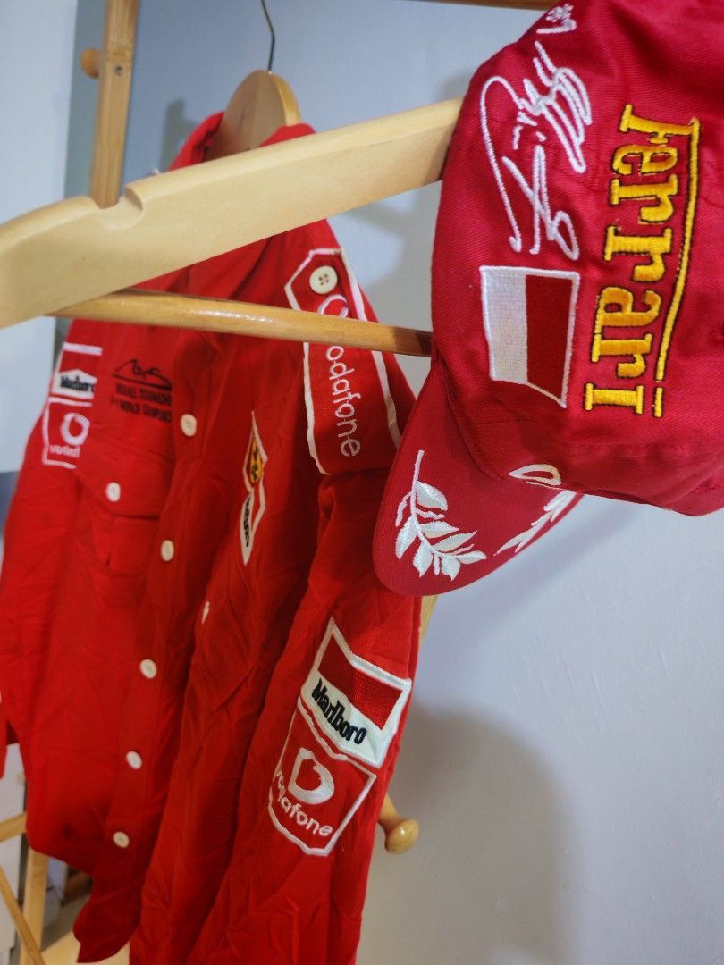 Ferrari Vintage 1996 Ferrari Schumacher F1 Marlboro Button Shirt Size US M / EU 48-50 / 2 - 8 Thumbnail