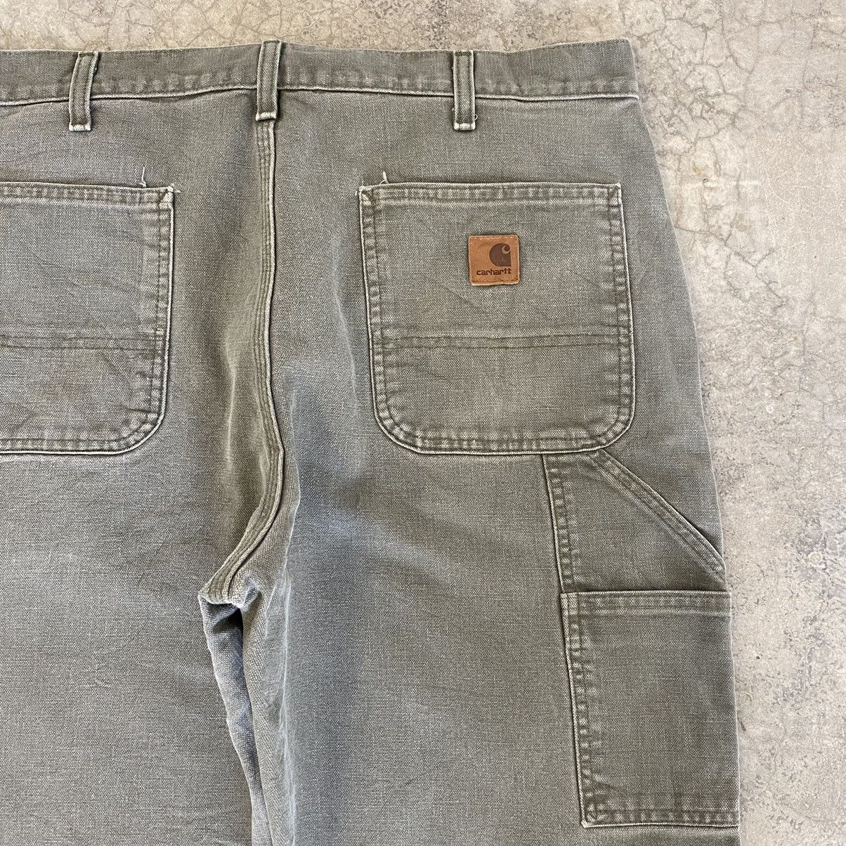 Carhartt × Vintage Vintage Carhartt Faded Moss Green Carpenter Work Pants Size US 36 / EU 52 - 24 Thumbnail