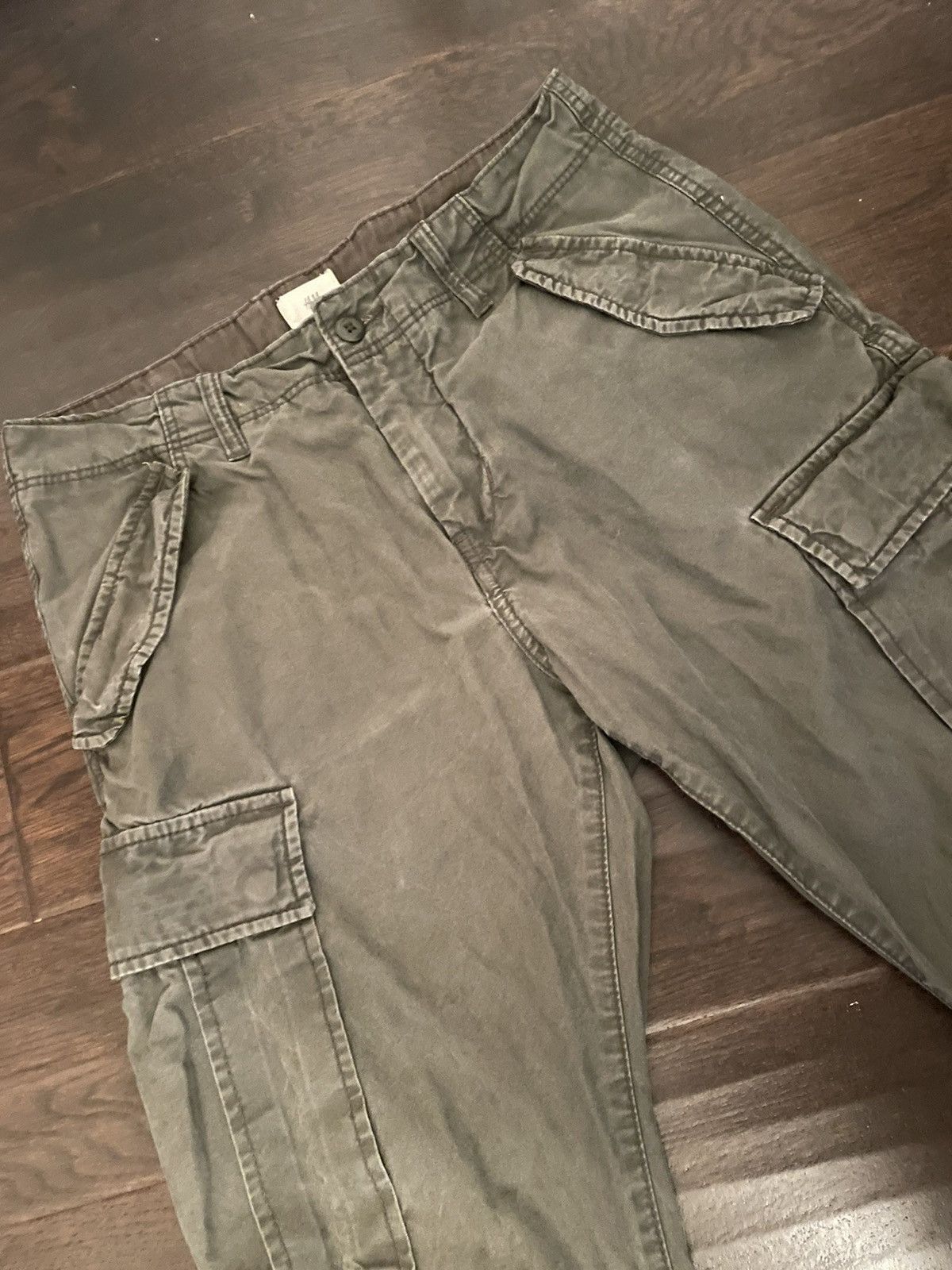 Vintage Vintage Straight Leg Olive Green Cargo Pants Size US 30 / EU 46 - 2 Thumbnail