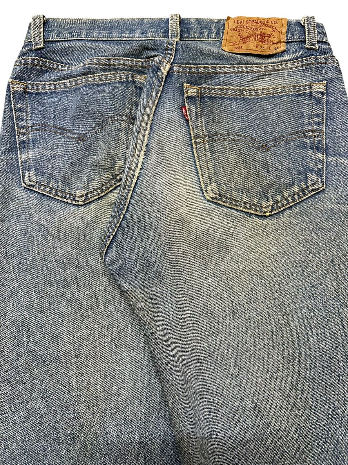 Levi's Vintage 80s Levis 501 Blue Faded Wash Distressed Style Jeans Size US 30 / EU 46 - 6 Thumbnail