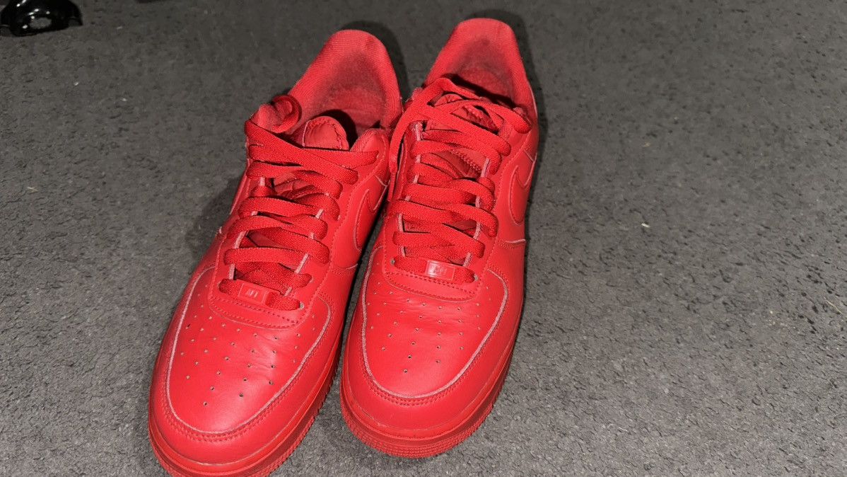 Jordan Brand Air Force 1s fully red Size US 10.5 / EU 43-44 - 2 Thumbnail