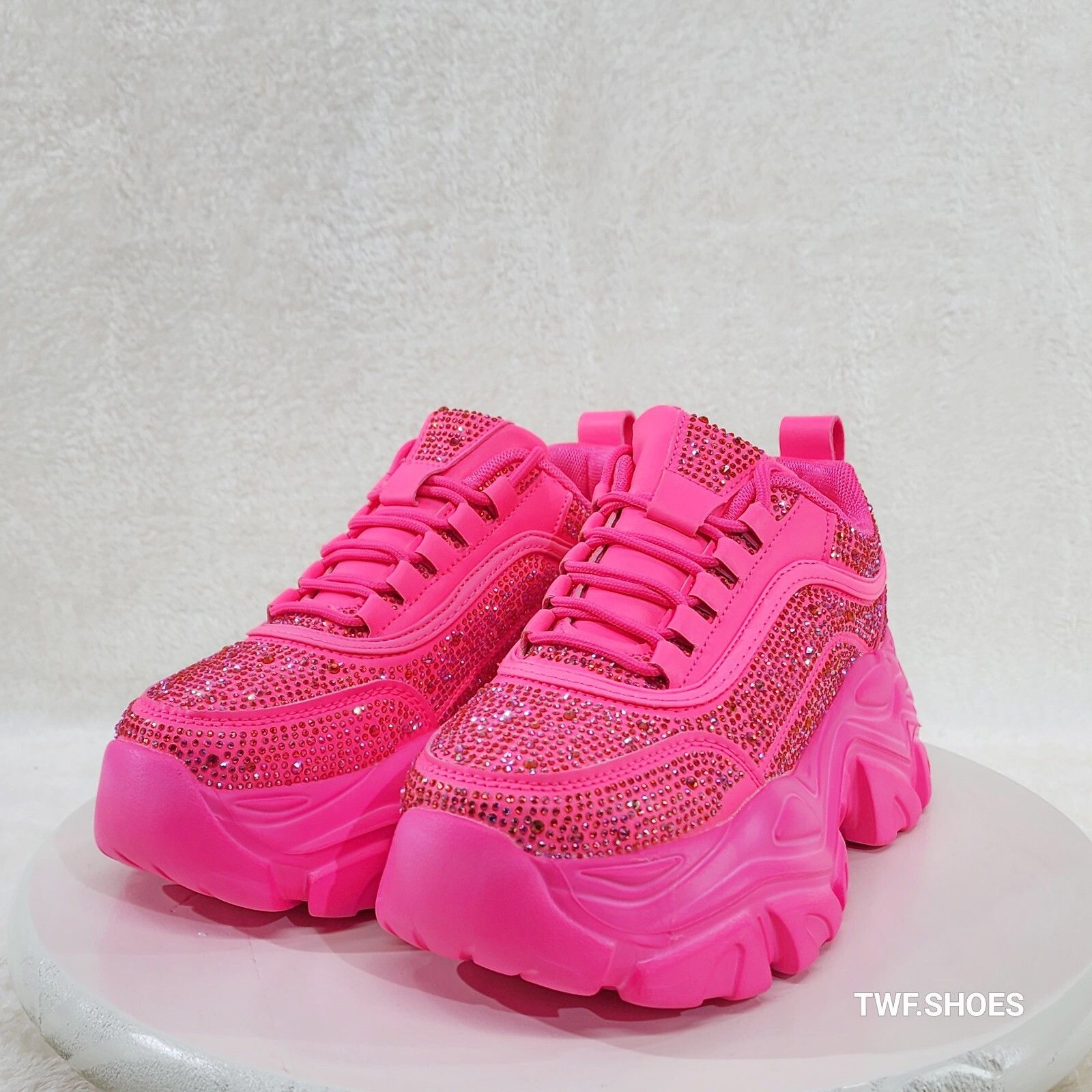 Other Cush Sport Rhinestone Comfy Platform Light Weight Sneakers H Size US 8 / IT 38 - 5 Thumbnail