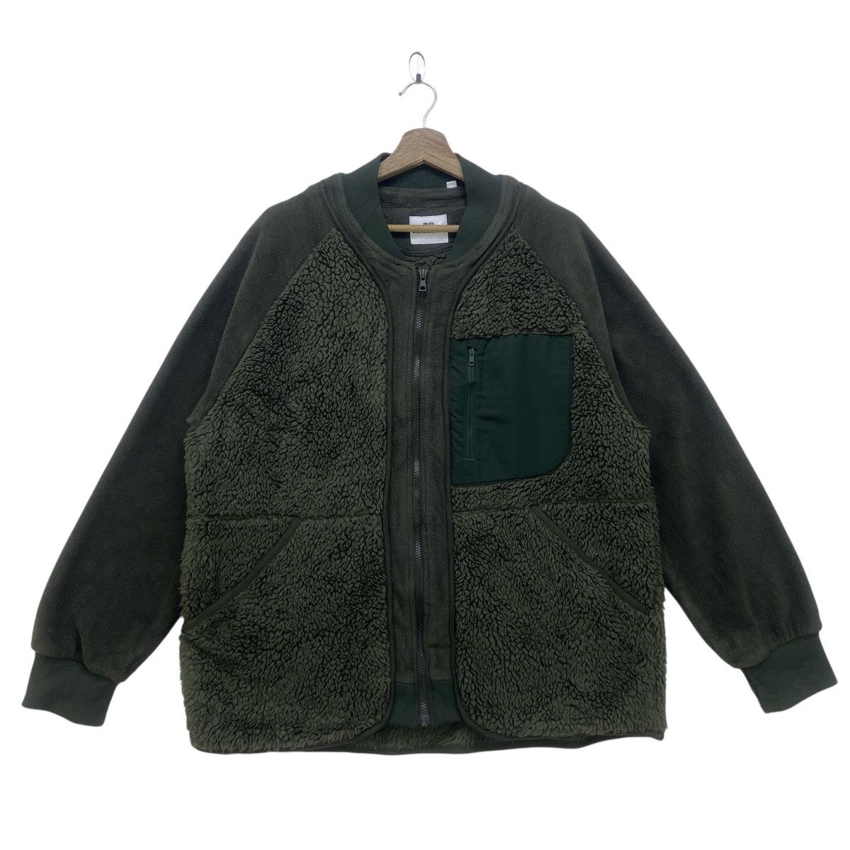 Uniqlo × White Mountaineering White Mountaineering Uniqlo Patchwork Fleece Sherpa Jacket Size US M / EU 48-50 / 2 - 1 Thumbnail