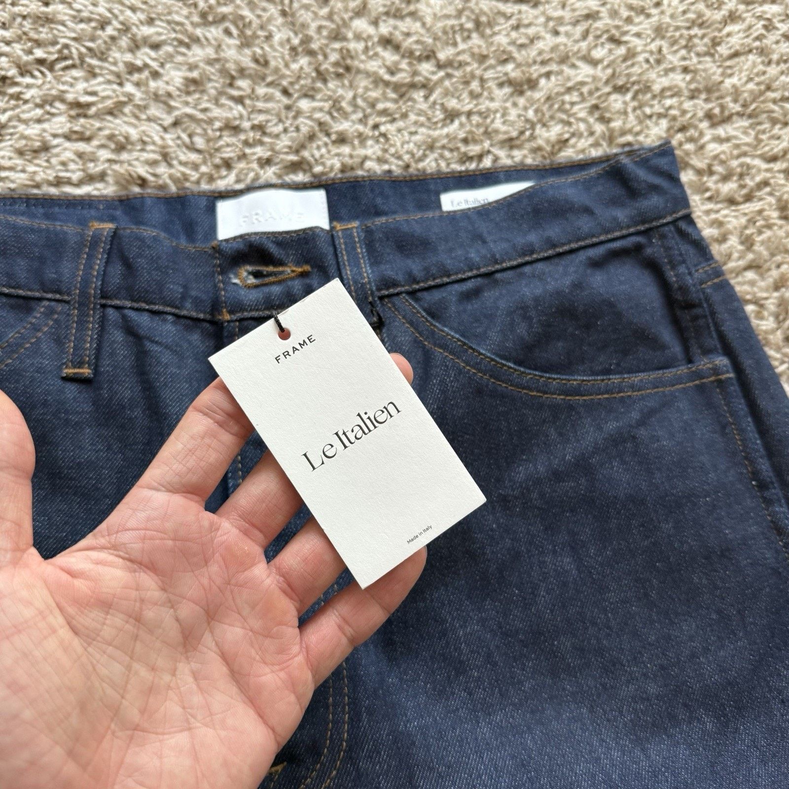 Frame NWT $348 Frame Le Italien Flare Dark Blue Denim Jeans Pants Size 30" / US 8 / IT 44 - 3 Thumbnail