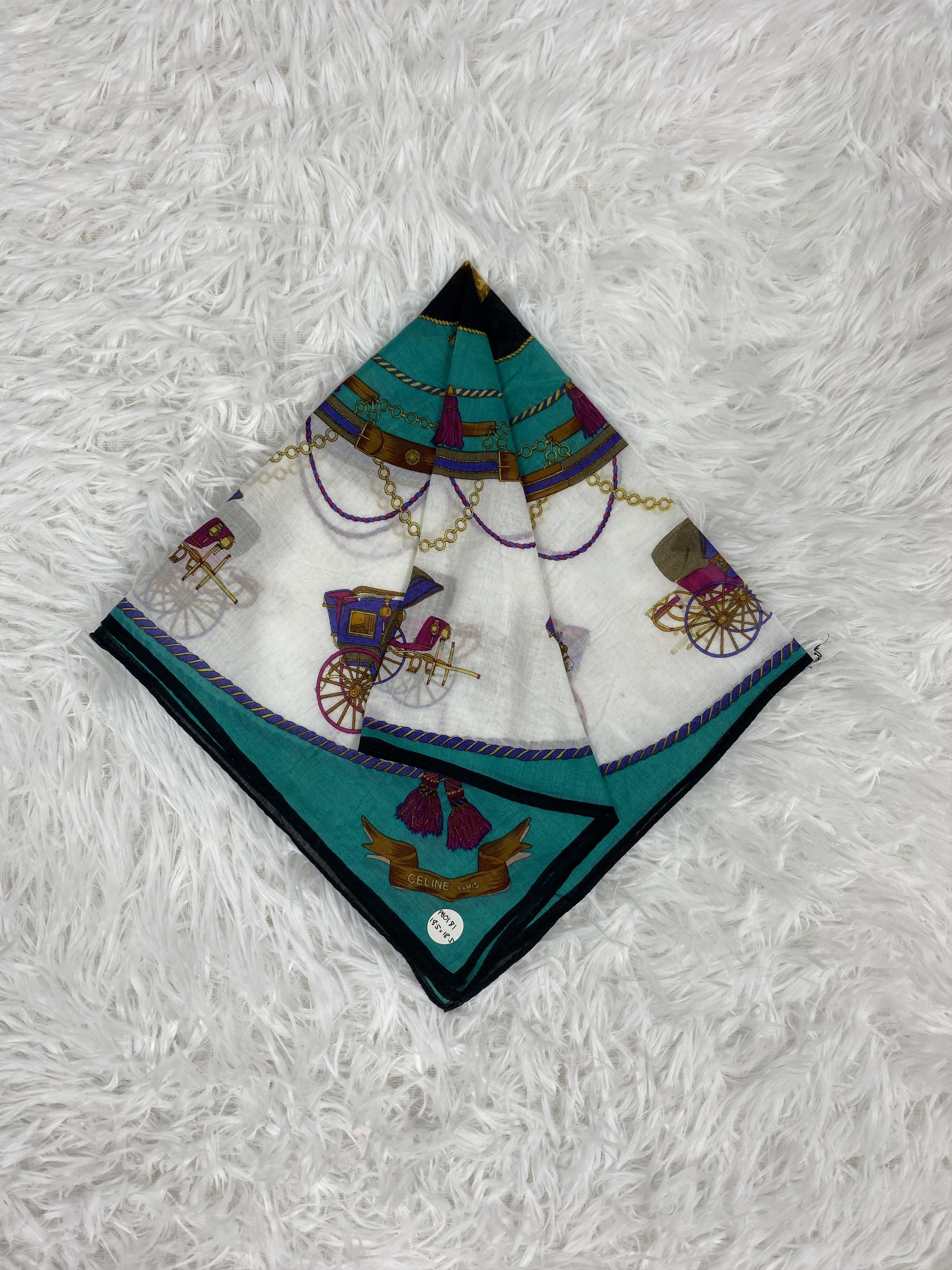 Celine × Vintage Vintage Celine Handkerchief Neckerchief PH0181 Size ONE SIZE - 1 Thumbnail