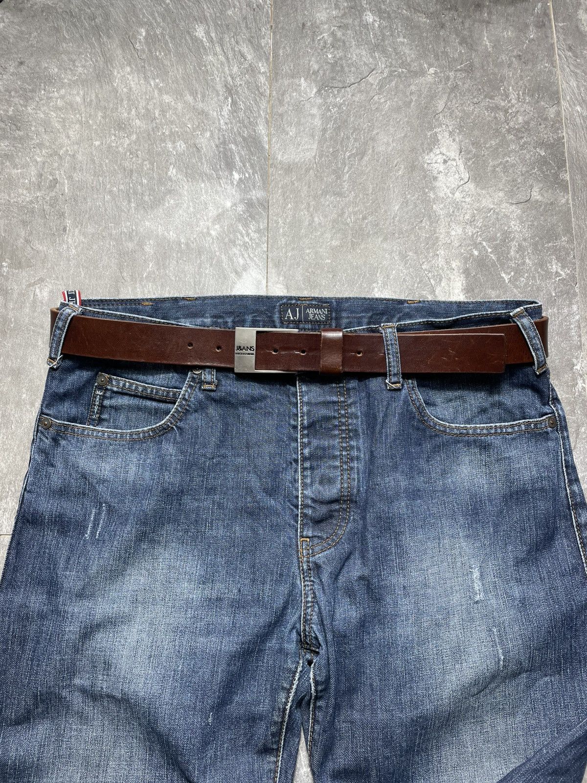 Dolce & Gabbana Vintage Dolce & Gabbana J&ANS Brown Leather Belt Y2K Size ONE SIZE - 7 Thumbnail
