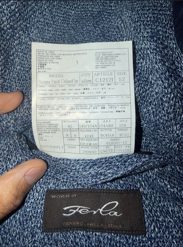 Suitsupply SuitSupply Havana 42R Linen Silk Blazer Size 42R - 3 Thumbnail
