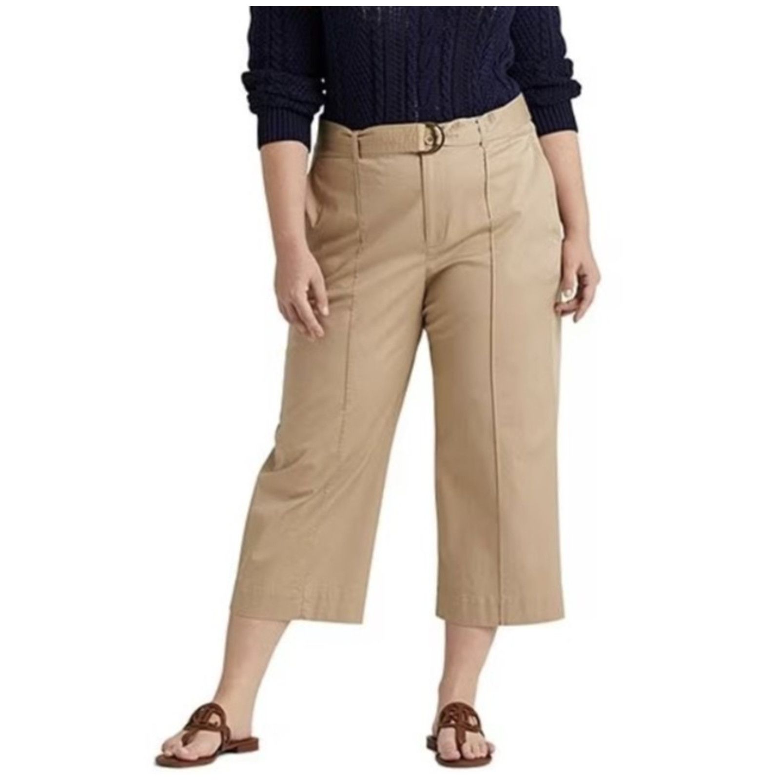 Ralph Lauren Lauren Ralph Lauren Women Wide-Leg Crop Pants Size US 16 Size 38" / US 16 / IT 52 - 1 Thumbnail