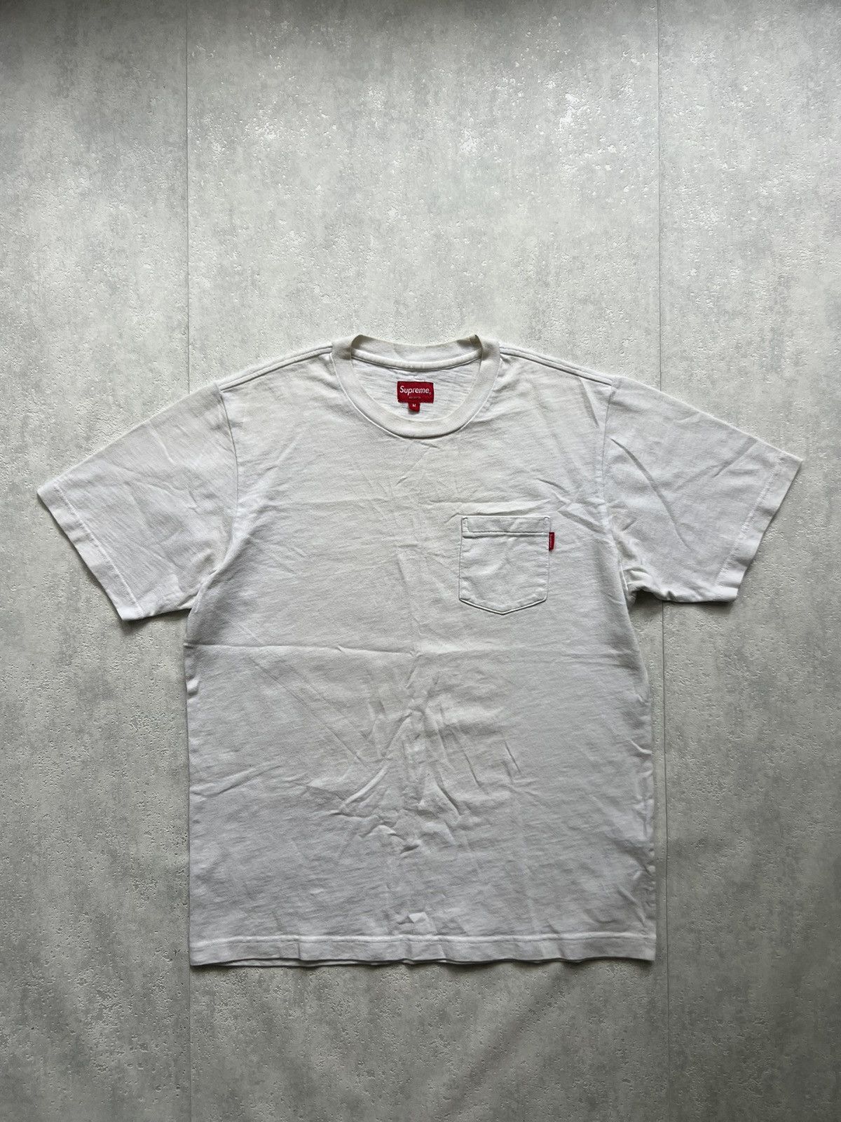00’s SUPREME SMALL POCKET LOGO VINTAGE TEE Y2K