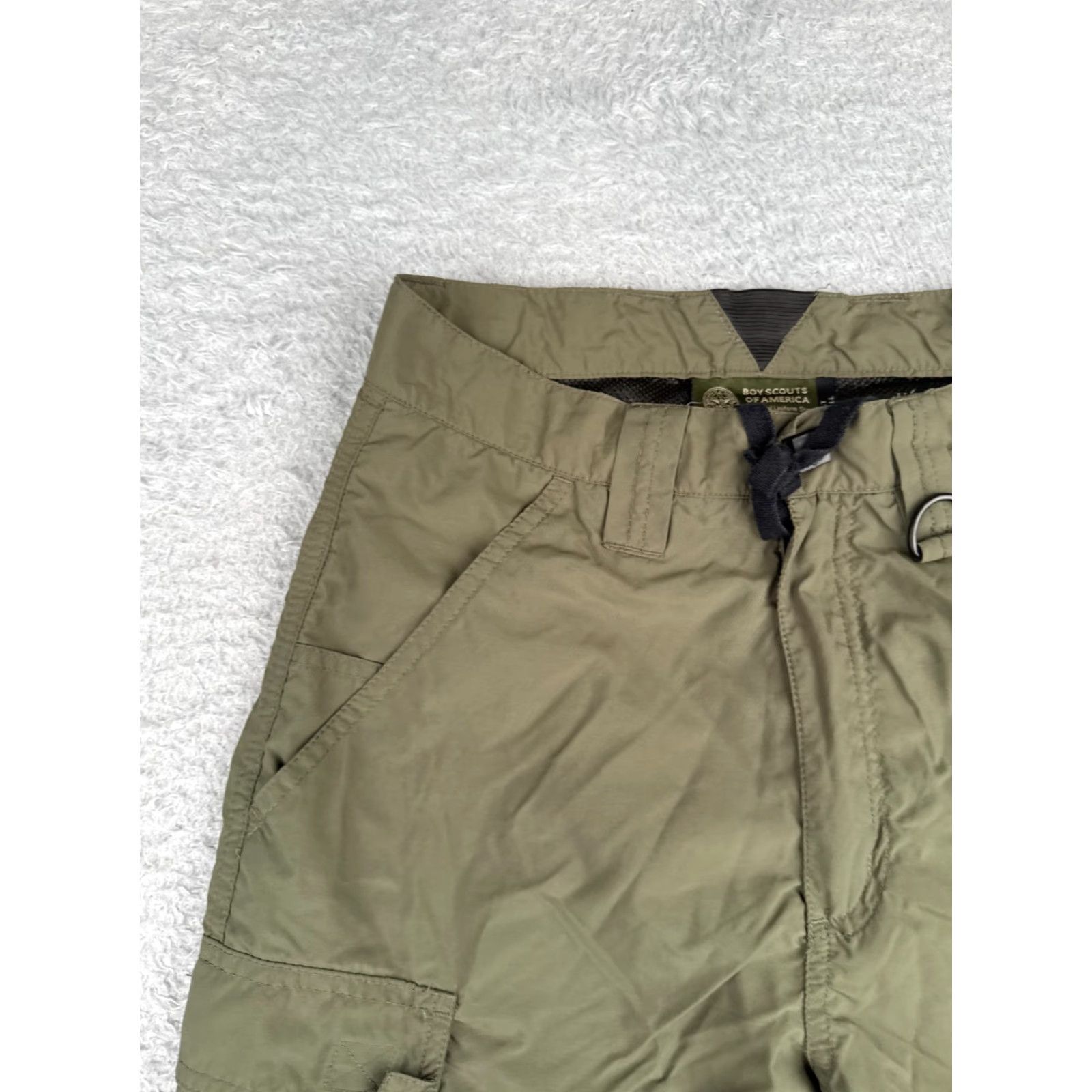 Vintage Boy Scouts Shorts Adult XS Green Centennial Uniform Supplex Nylon Cargo Size US 27 - 4 Thumbnail