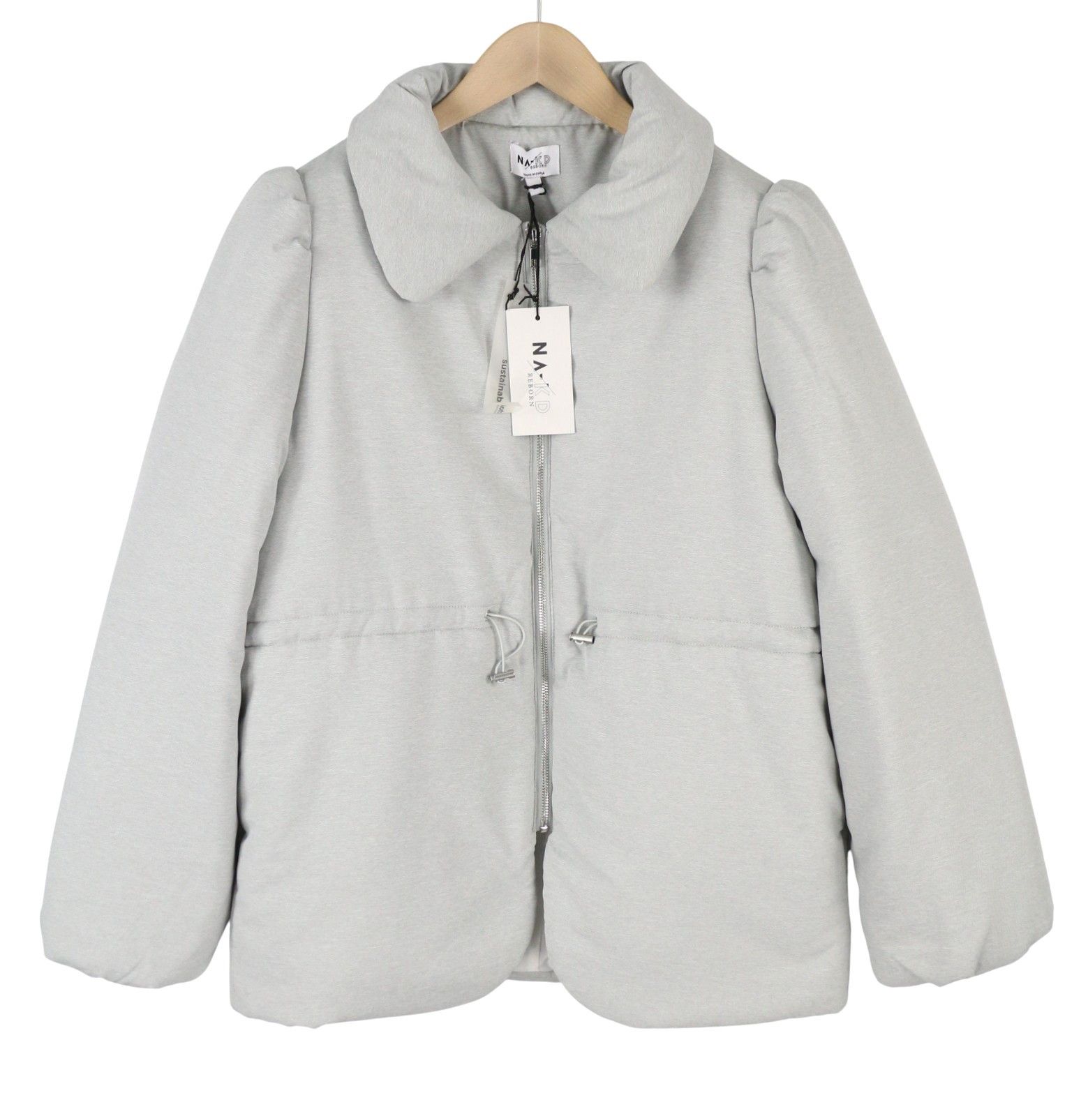 Other MELANGE PADDED EU38 Grey Spread Neck Full Zip 88015 Size M / US 6-8 / IT 42-44 - 1 Thumbnail