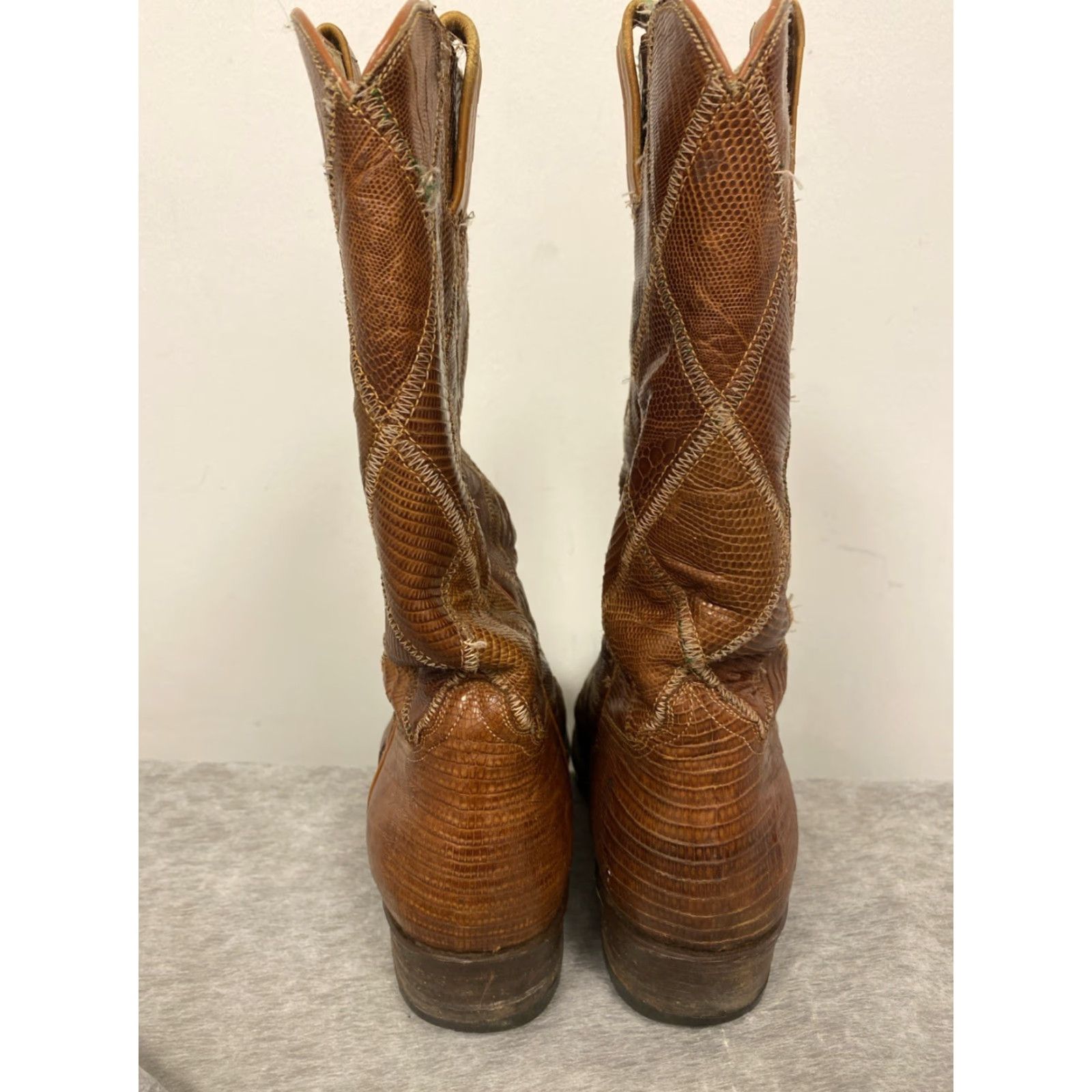 Vintage VINTAGE Laramie Cowboy Boots Men Size 9 Brown Leather Western 80s Patchwork Size US 9 / EU 42 - 4 Thumbnail