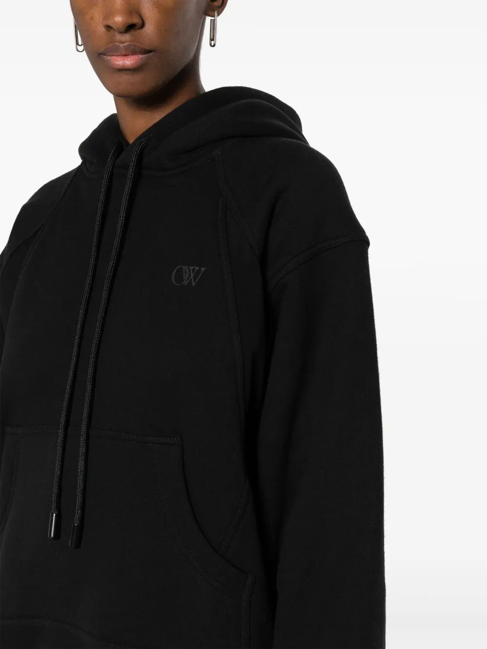 Off-White o1y1125 Hooded Midi Dress in Black Size M / US 6-8 / IT 42-44 - 2 Thumbnail